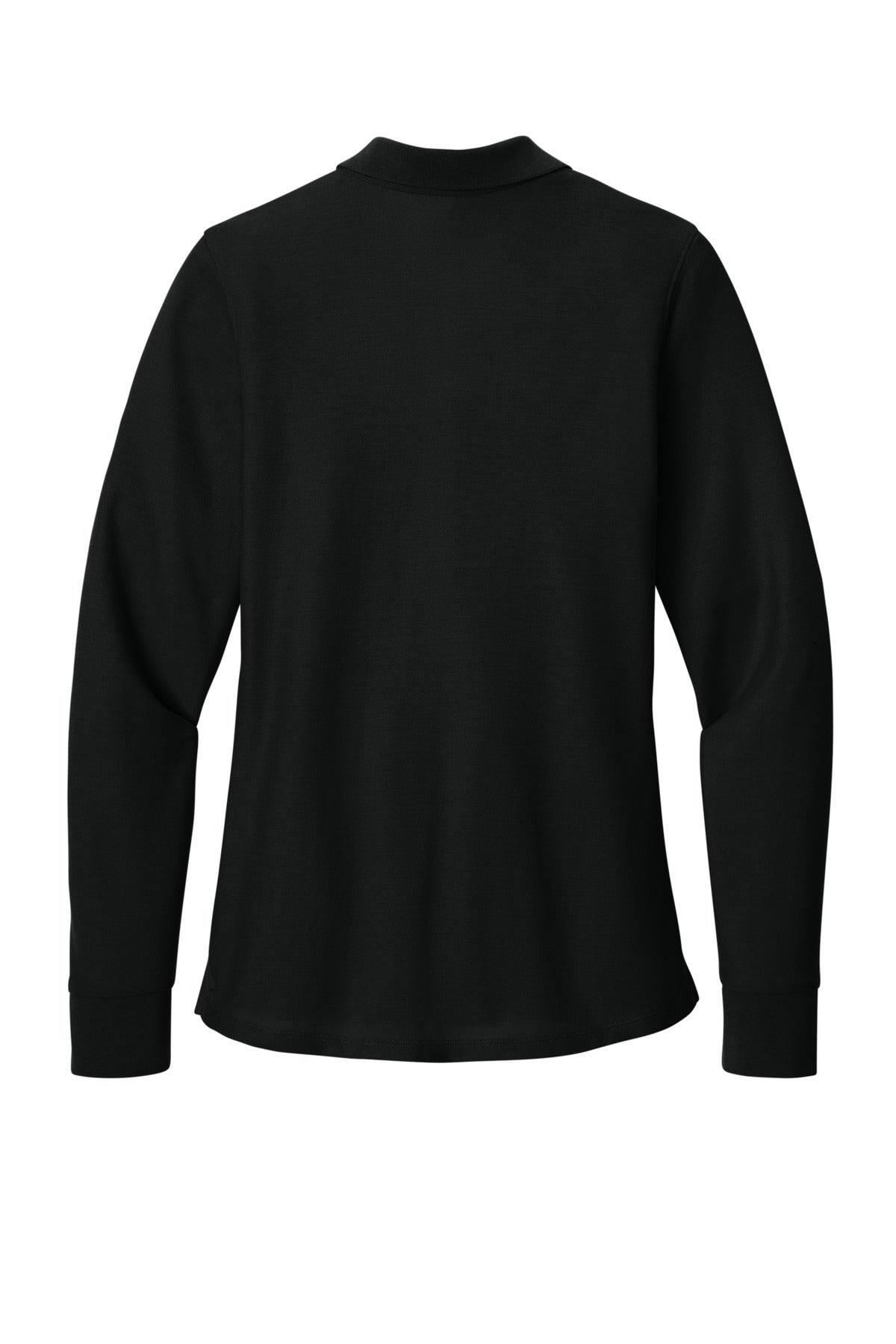 Port Authority Women's Wearever Signature Pique Long Sleeve Polo - Deep Black