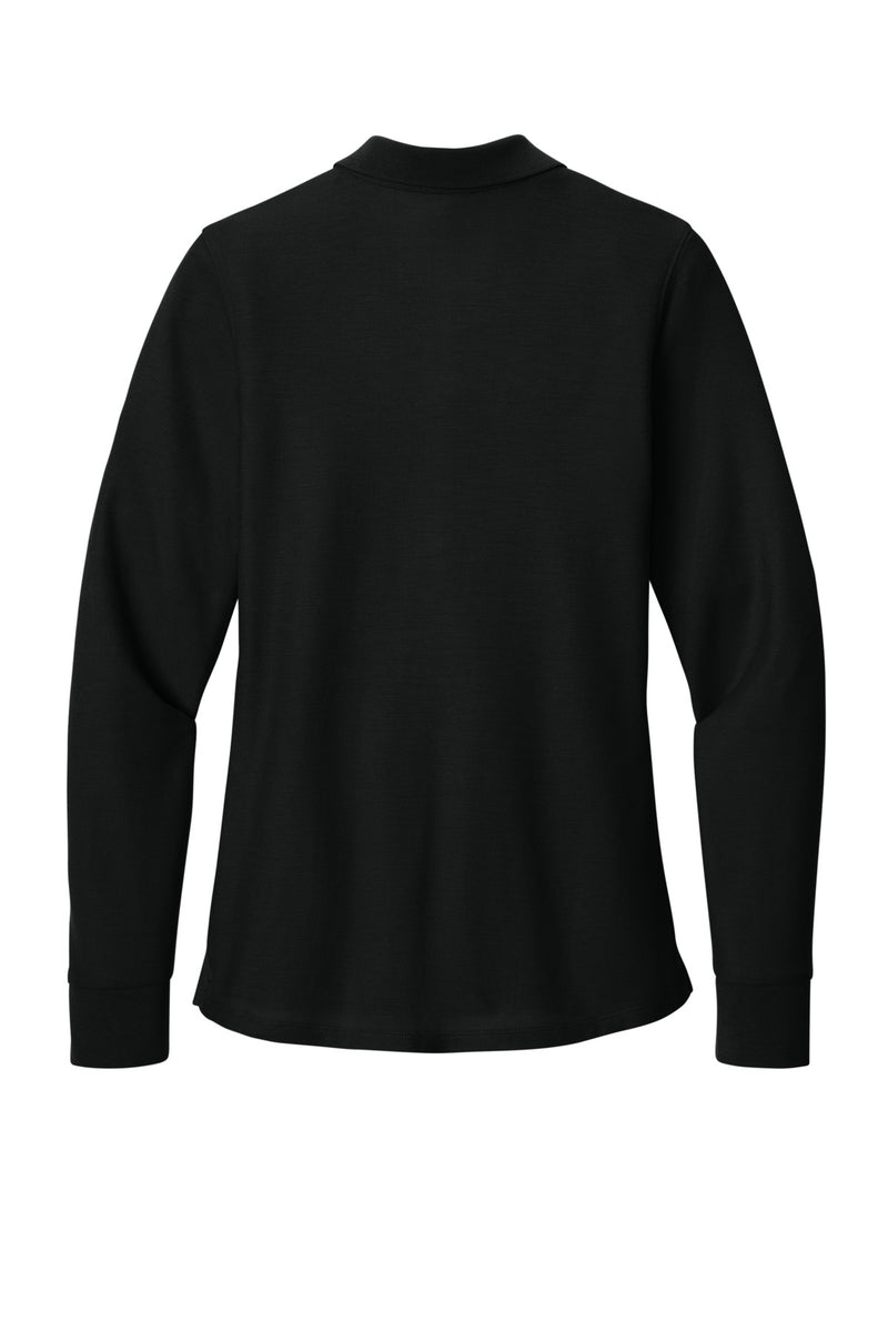 Port Authority Women's Wearever Signature Pique Long Sleeve Polo - Deep Black