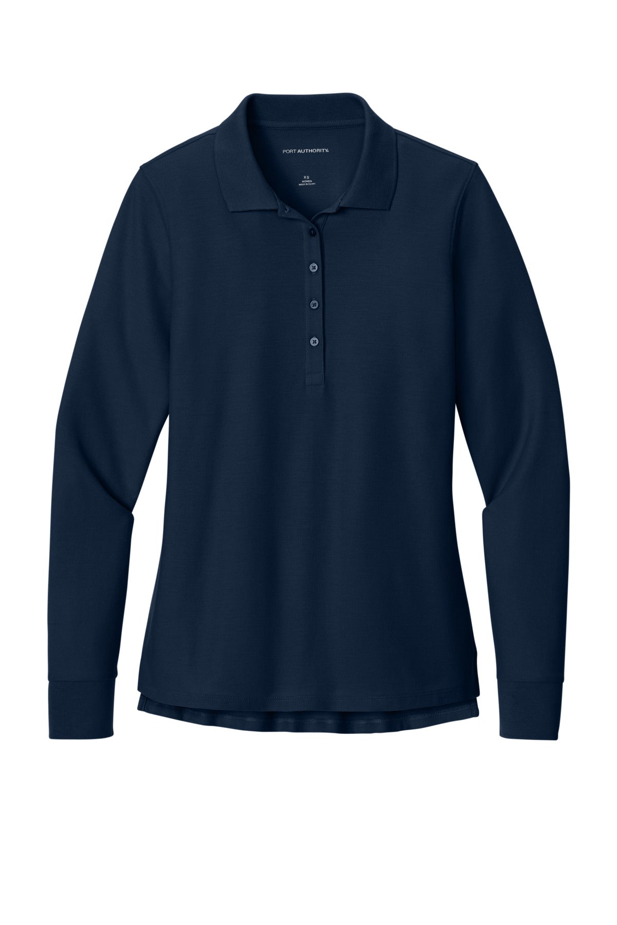 Port Authority Women's Wearever Signature Pique Long Sleeve Polo - River Blue Navy