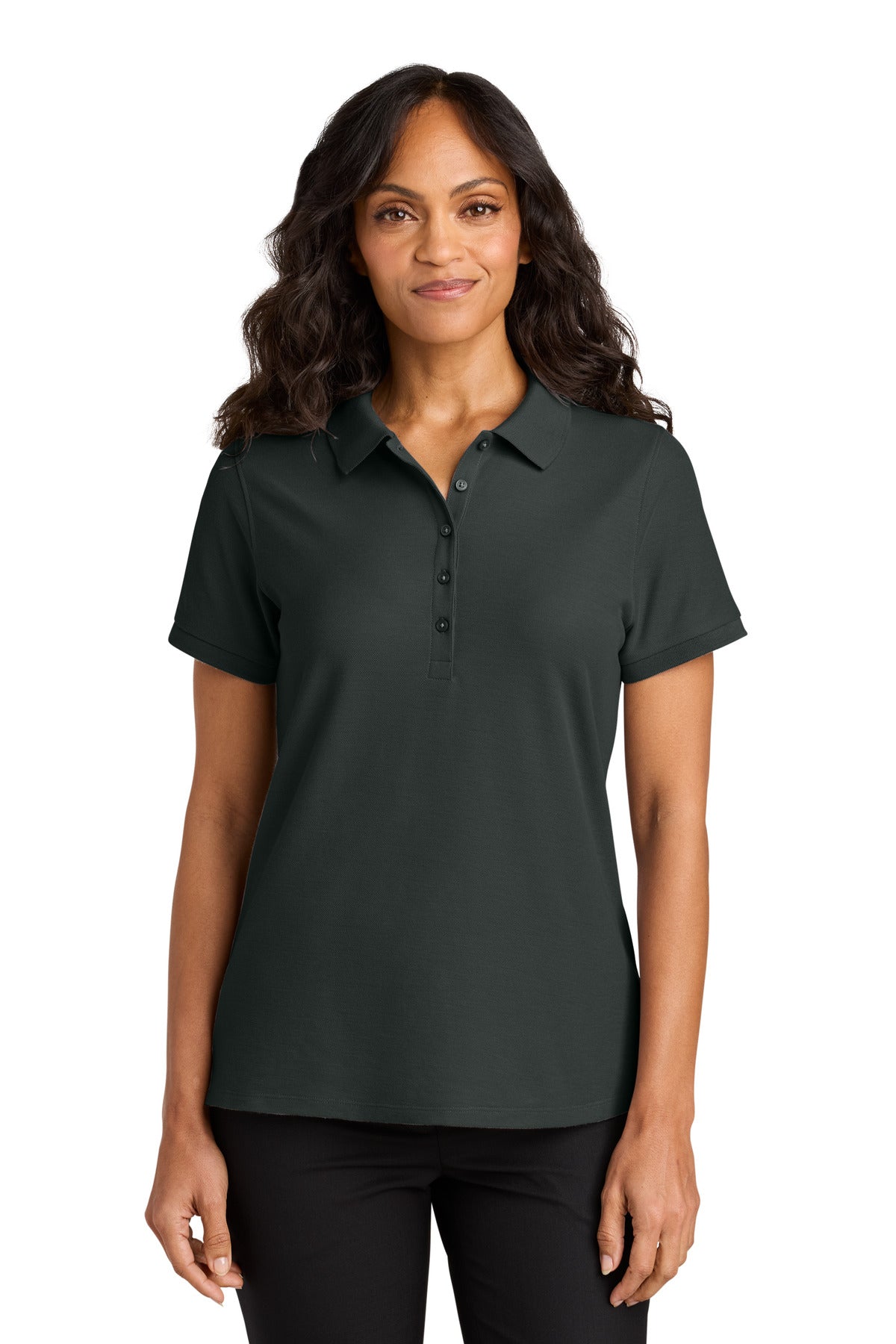 Port Authority Women's Wearever Signature Pique Polo - Grey Smoke