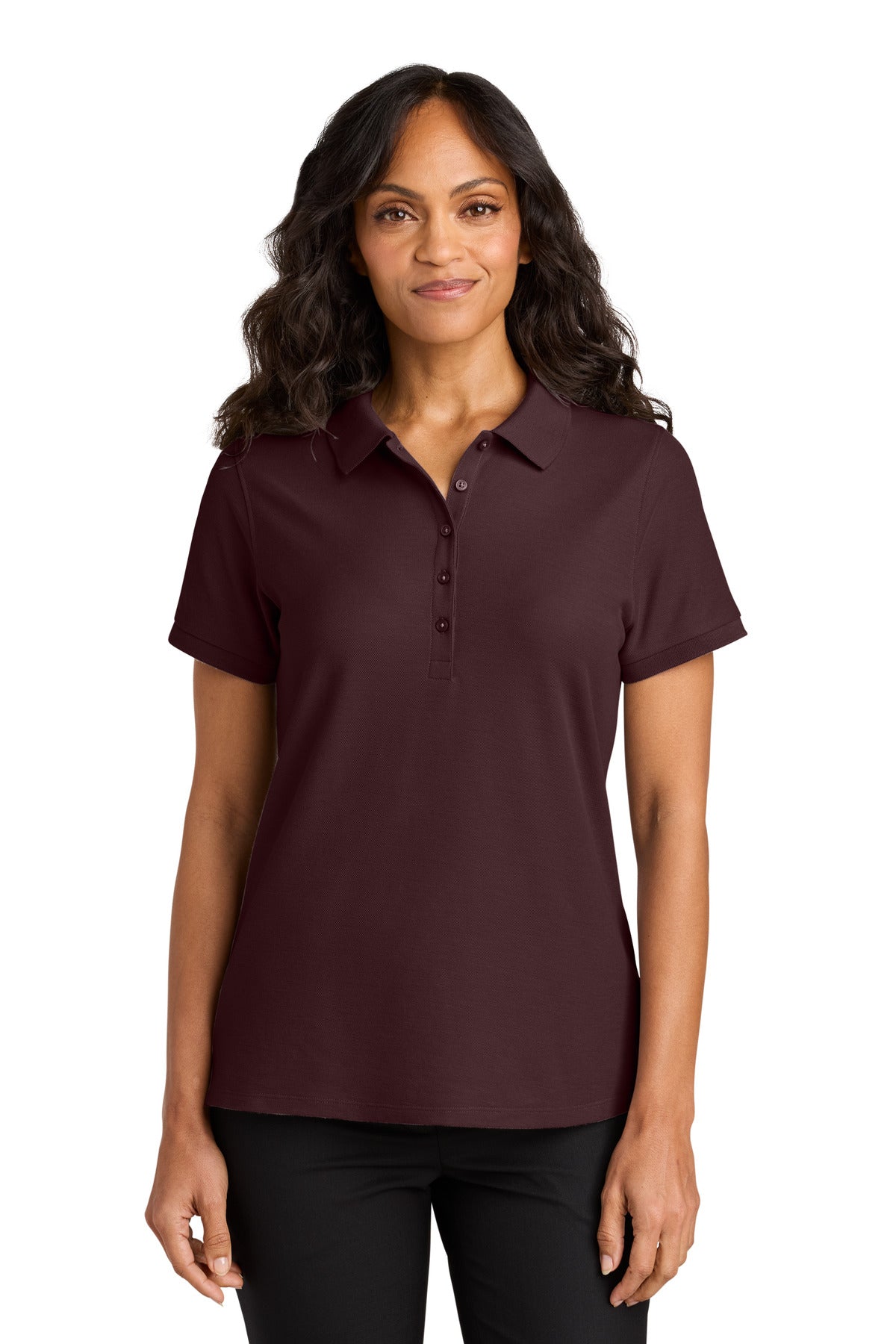 Port Authority Women's Wearever Signature Pique Polo - Maroon