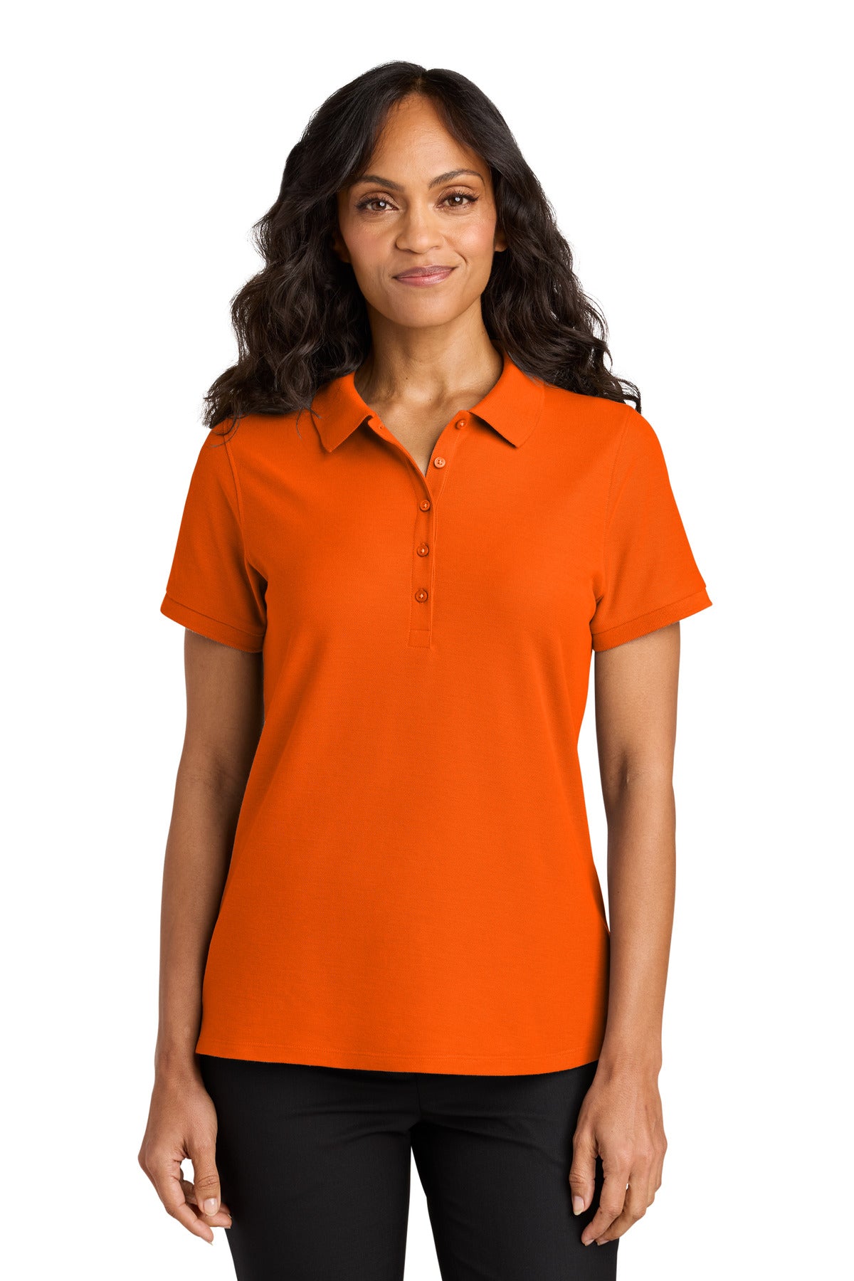 Port Authority Women's Wearever Signature Pique Polo - Neon Orange