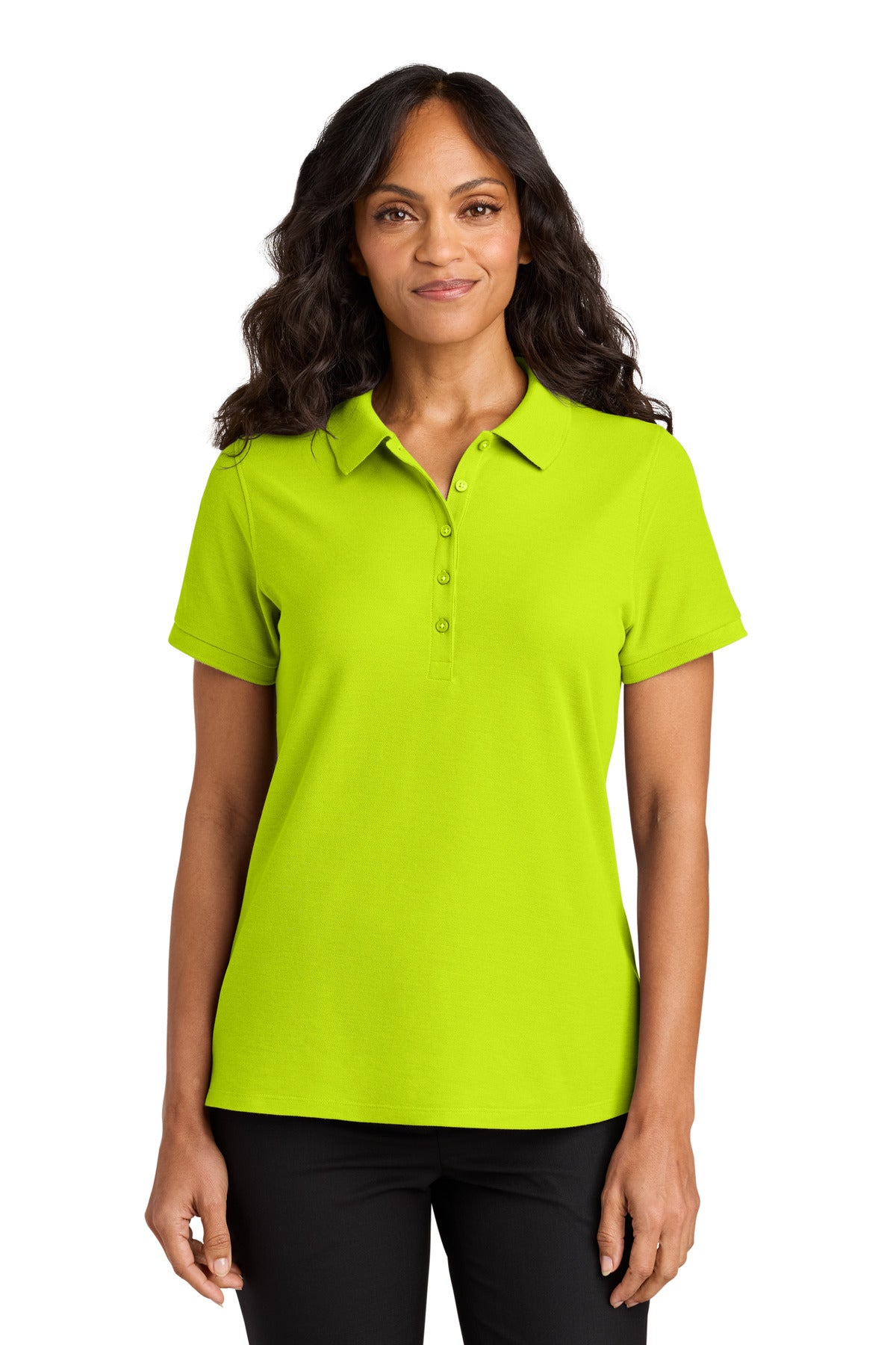 Port Authority Women's Wearever Signature Pique Polo - Neon Yellow