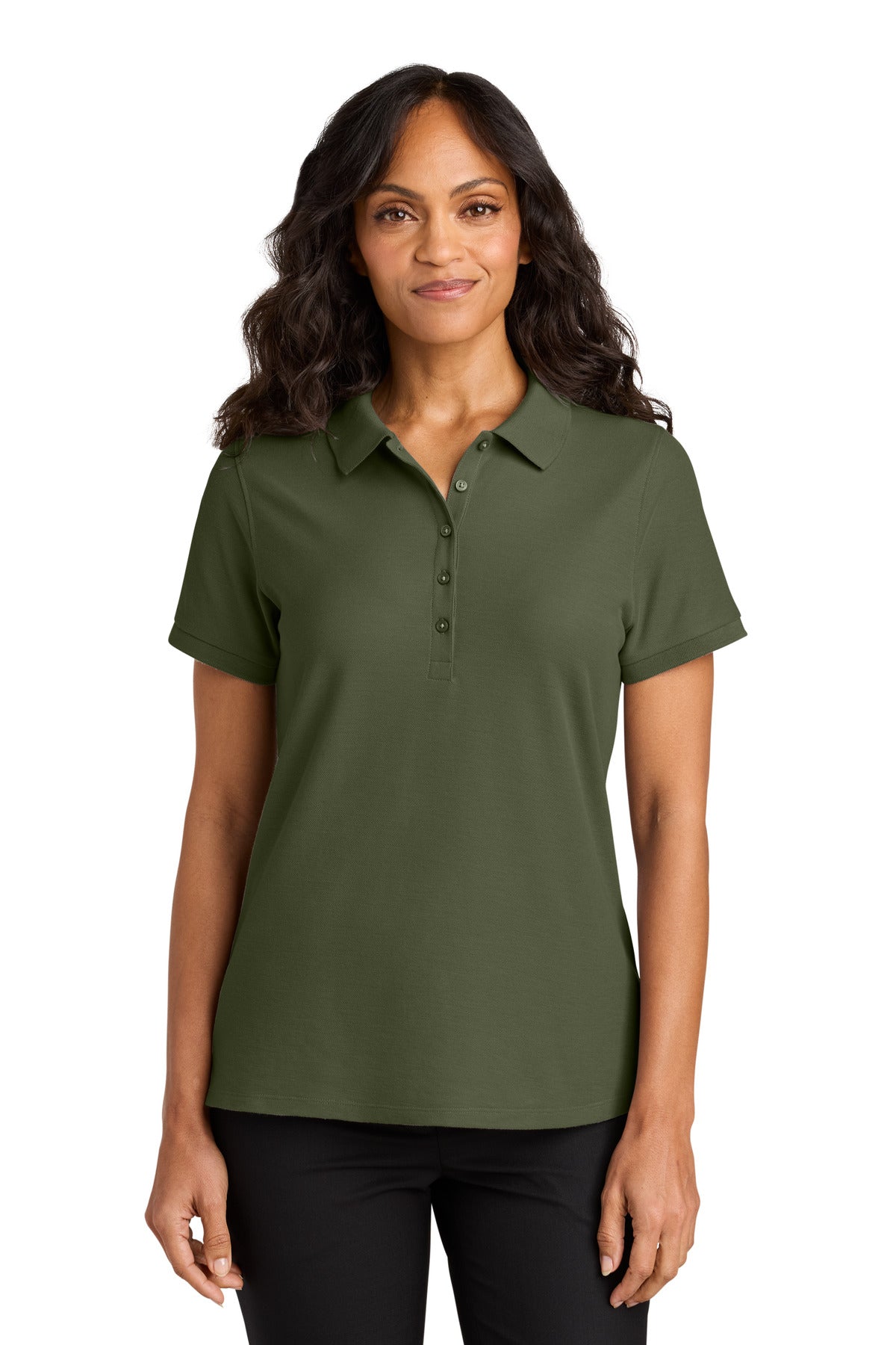 Port Authority Women's Wearever Signature Pique Polo - Olive Drab Green