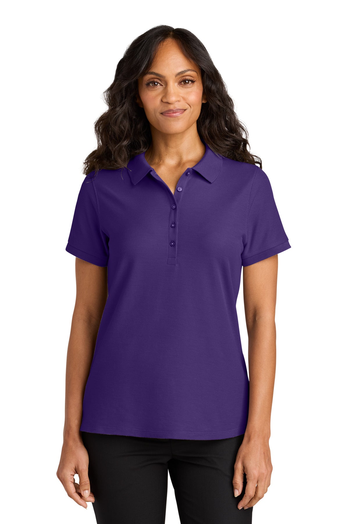 Port Authority Women's Wearever Signature Pique Polo - Prism Purple