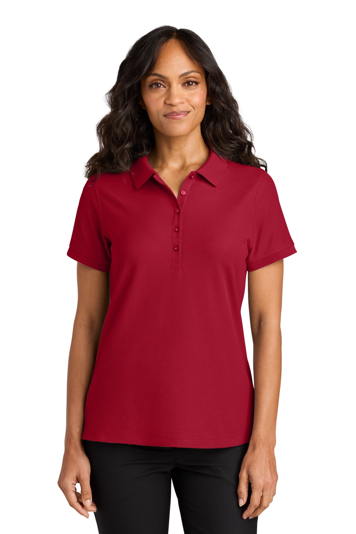 Port Authority Women's Wearever Signature Pique Polo - Red
