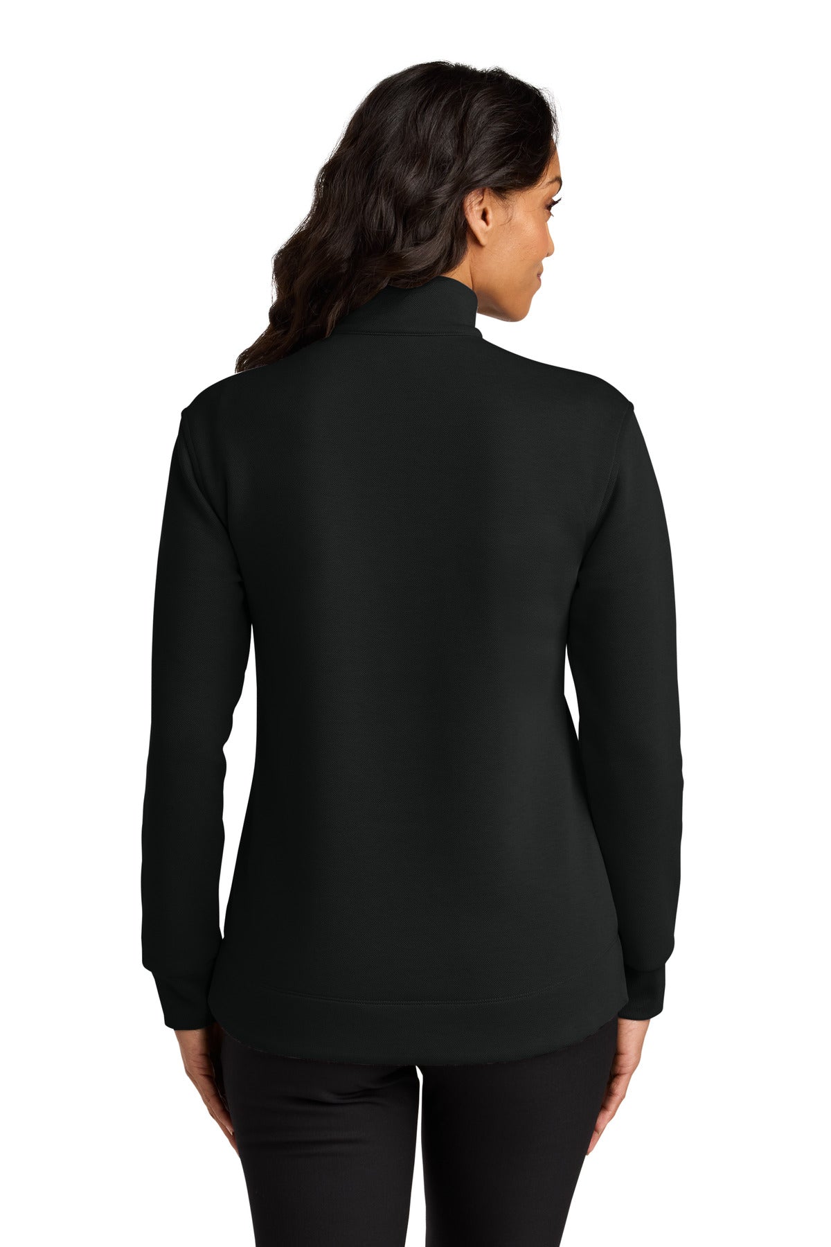 Port Authority Women's Wearever Signature Double Pique 1/4-Zip - Deep Black