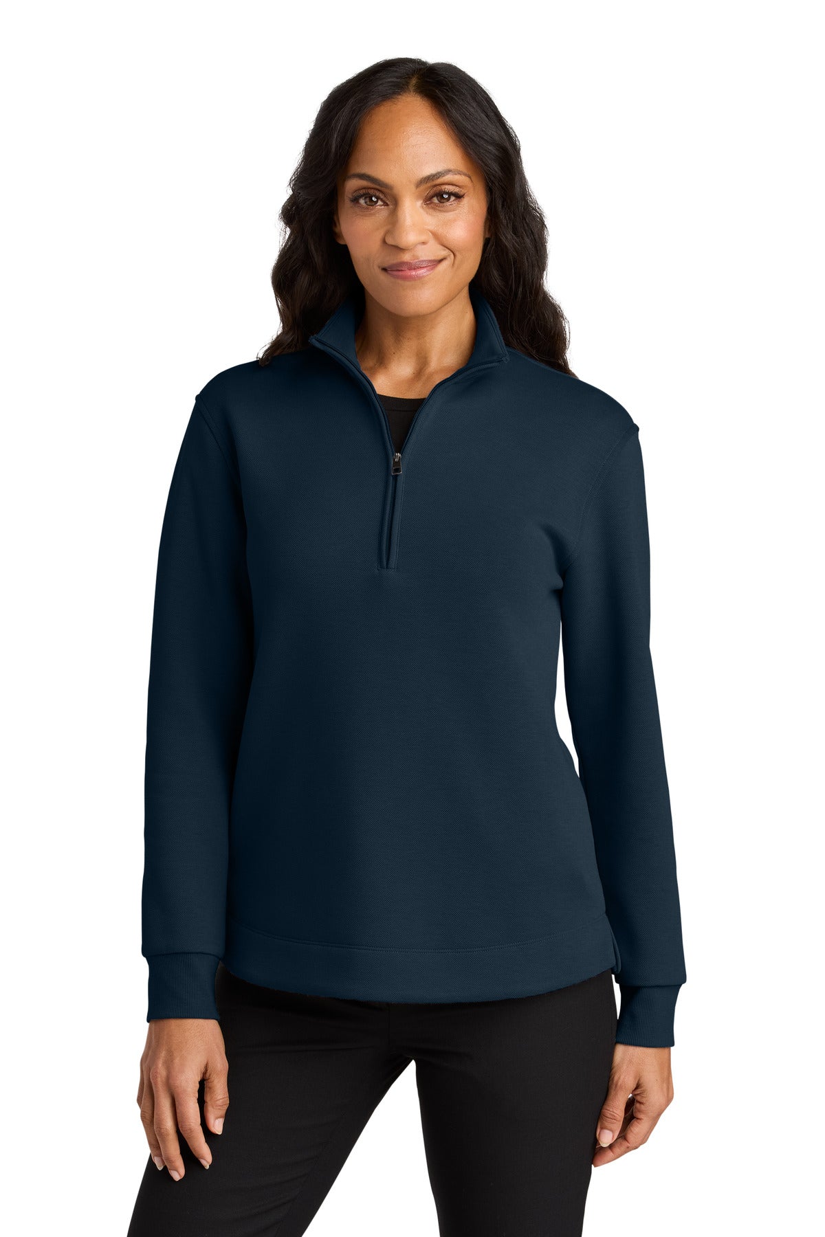 Port Authority Women's Wearever Signature Double Pique 1/4-Zip - River Blue Navy