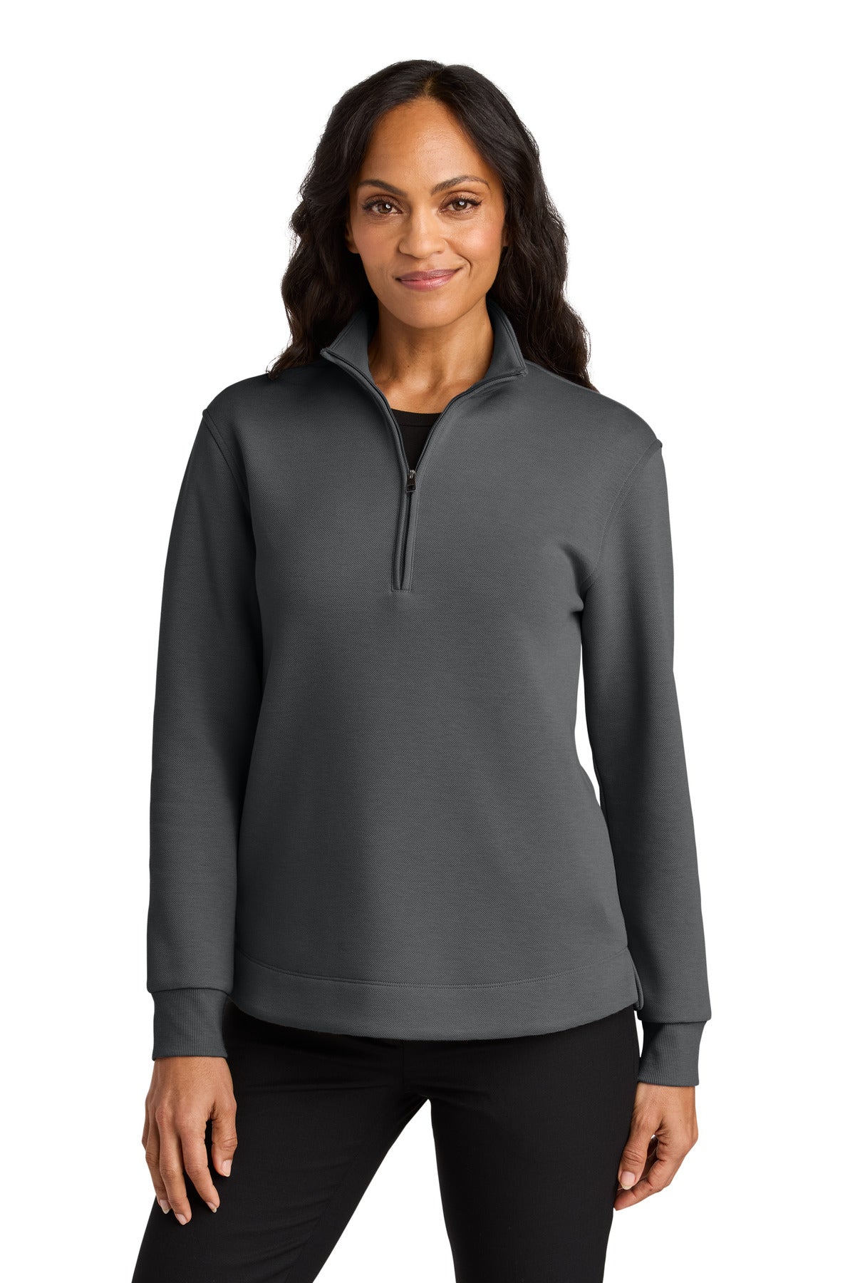Port Authority Women's Wearever Signature Double Pique 1/4-Zip - Storm Grey