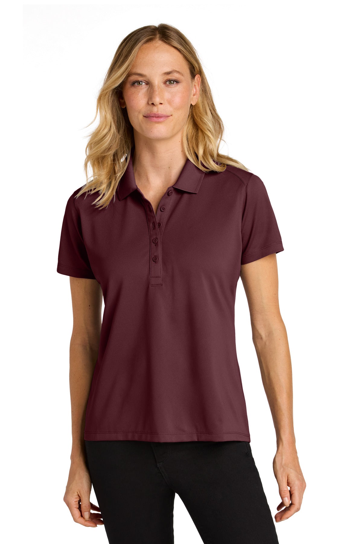 Port Authority Women's Wearever Performance Pique Polo - Burgundy