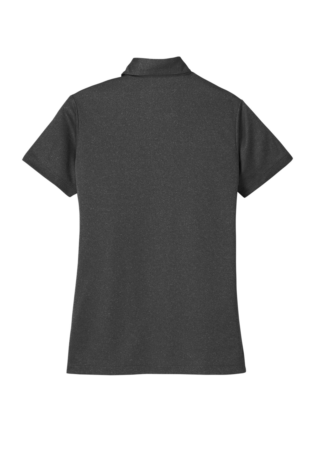 Port Authority  Women's Heathered Silk Touch  Performance Polo - Black Heather