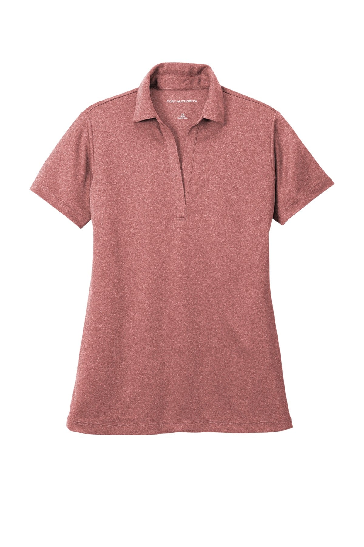 Port Authority  Women's Heathered Silk Touch  Performance Polo - Garnet Heather