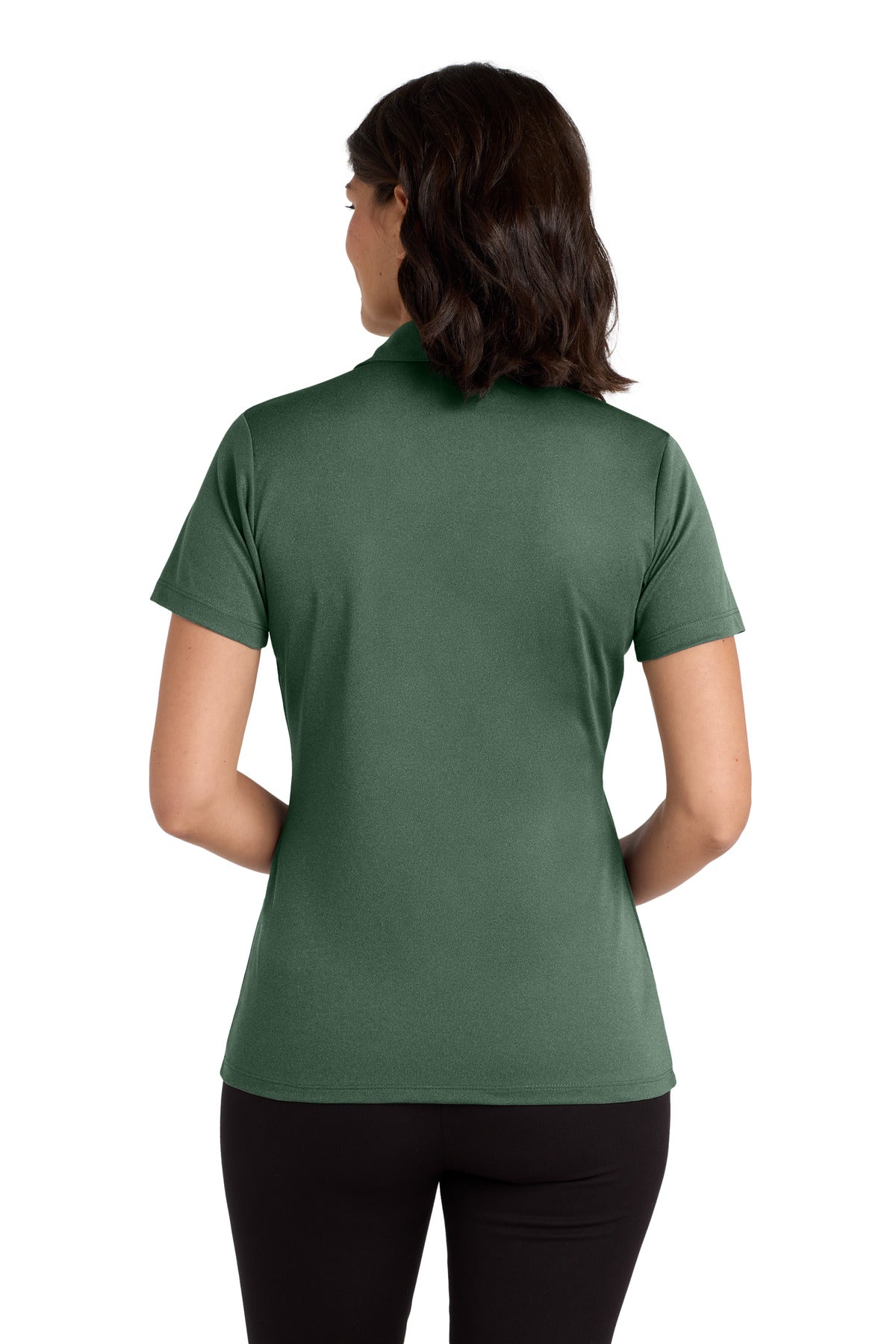 Port Authority  Women's Heathered Silk Touch  Performance Polo - Green Glen Heather