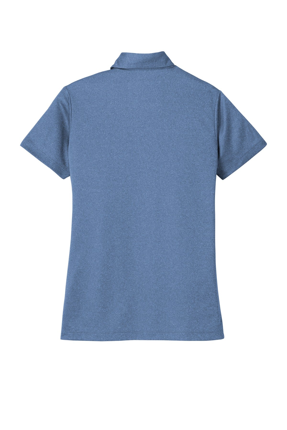 Port Authority  Women's Heathered Silk Touch  Performance Polo - Moonlight Blue Heather