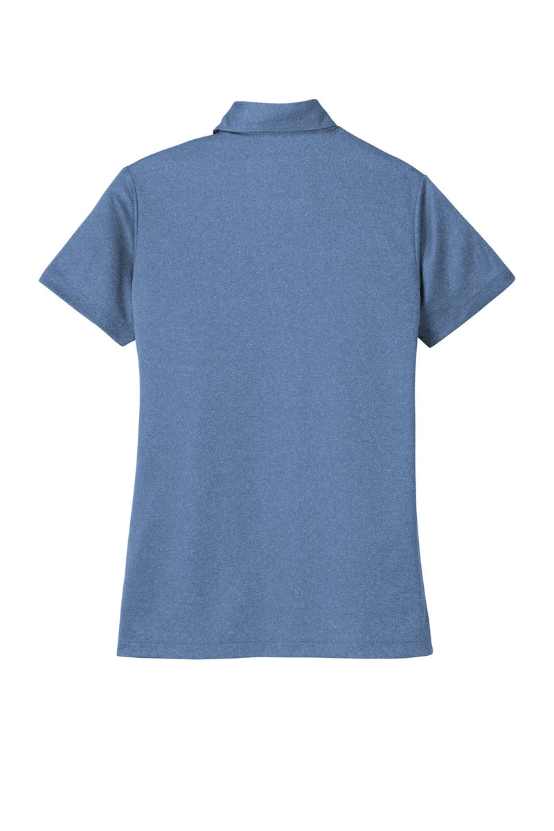 Port Authority  Women's Heathered Silk Touch  Performance Polo - Moonlight Blue Heather