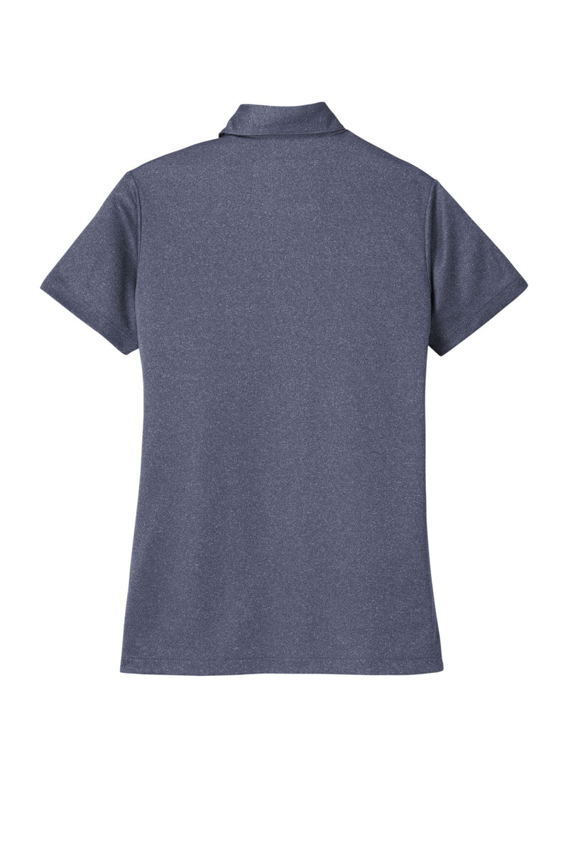 Port Authority  Women's Heathered Silk Touch  Performance Polo - Navy Heather