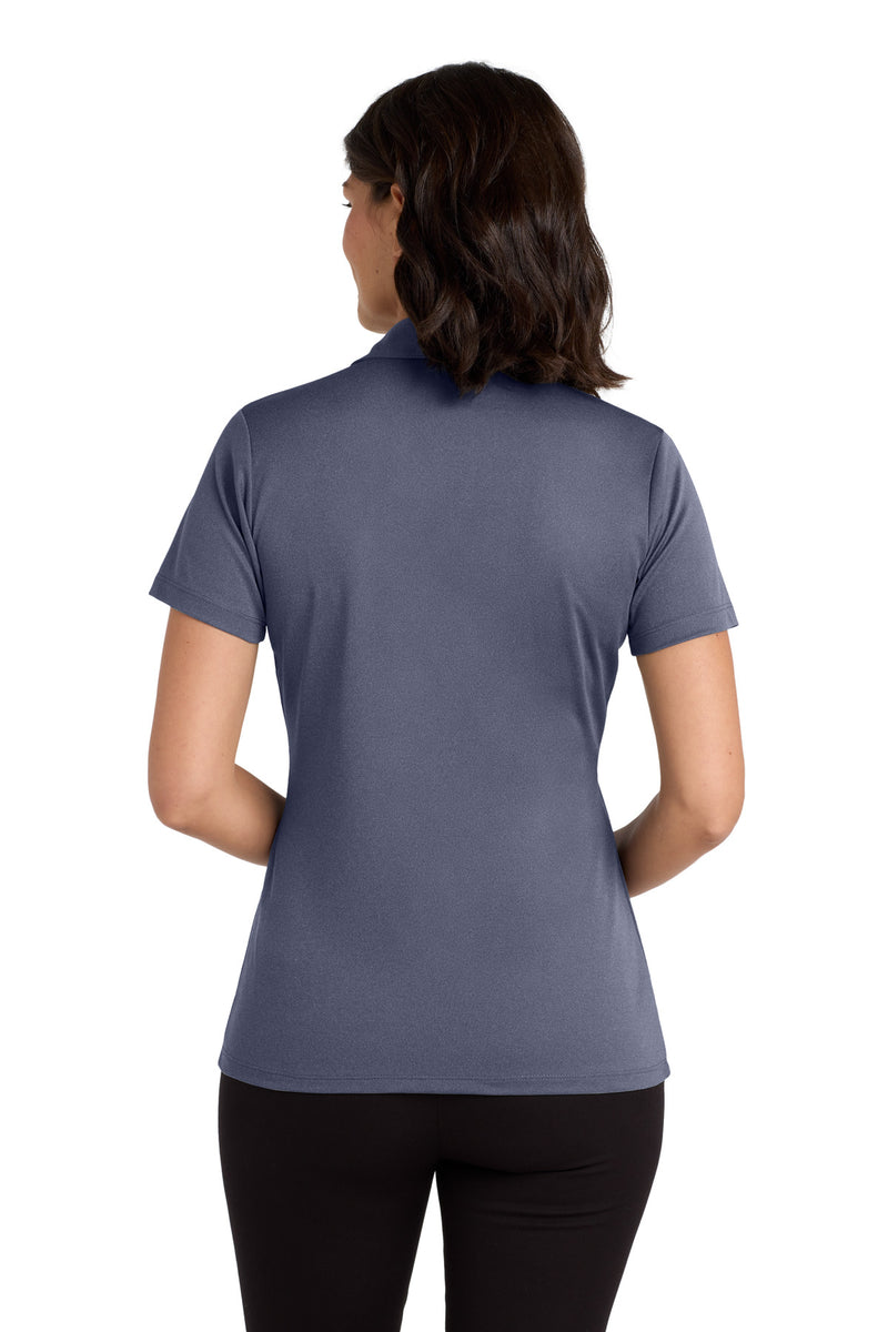 Port Authority  Women's Heathered Silk Touch  Performance Polo - Navy Heather
