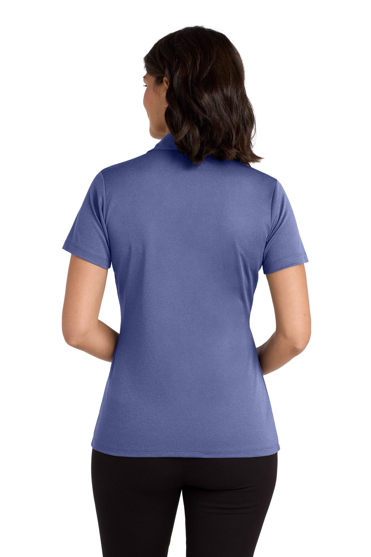 Port Authority  Women's Heathered Silk Touch  Performance Polo - Royal Heather
