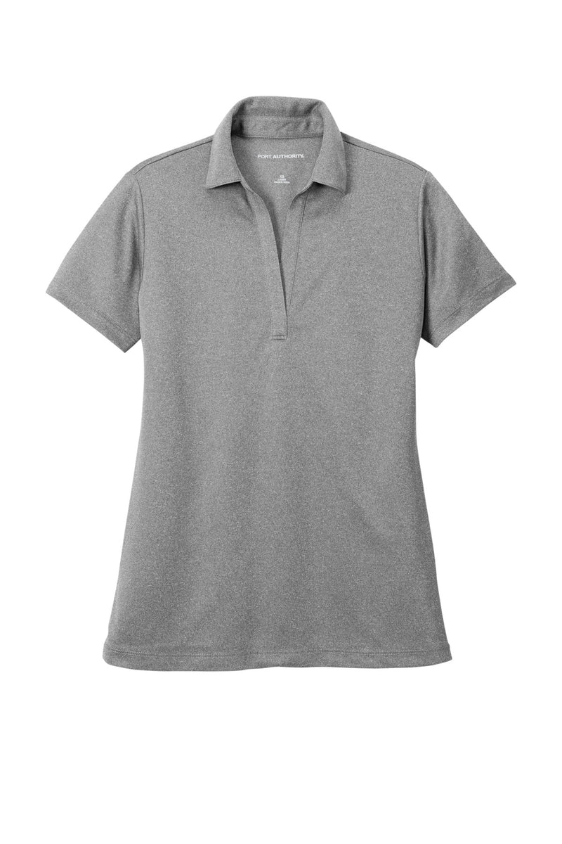 Port Authority  Women's Heathered Silk Touch  Performance Polo - Shadow Grey Heather