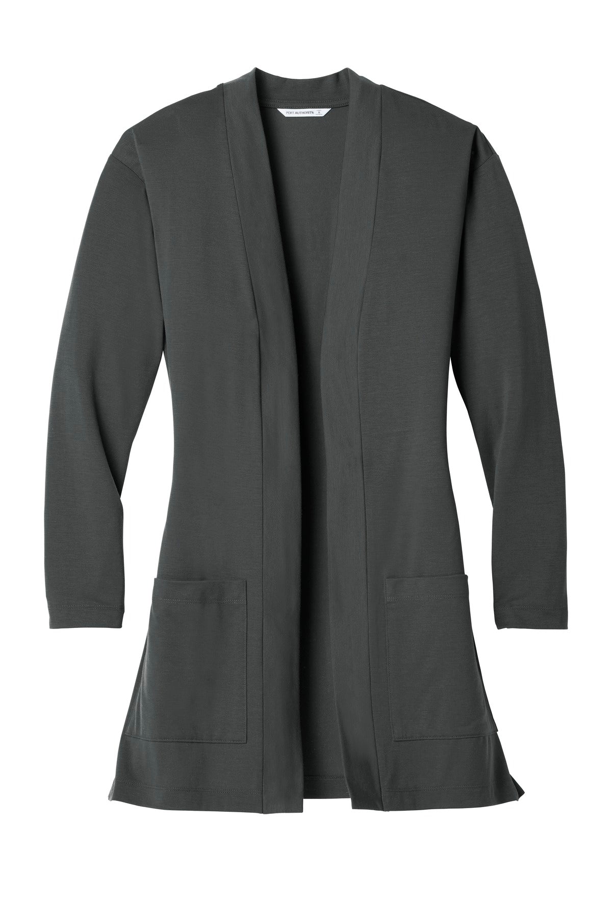 Port Authority  Women's Concept Long Pocket Cardigan - Grey Smoke