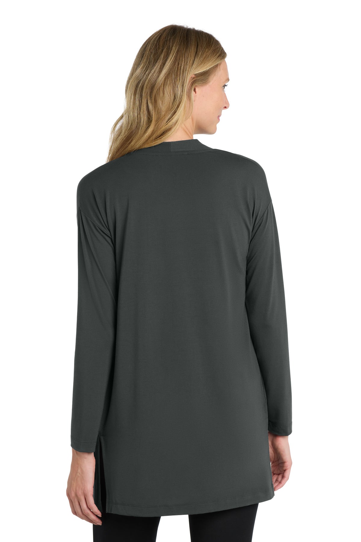 Port Authority  Women's Concept Long Pocket Cardigan - Grey Smoke