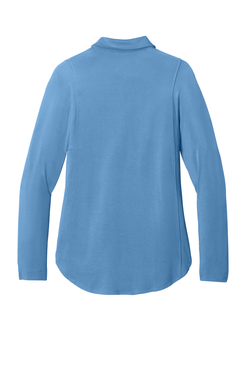 Port Authority Women's Luxe Knit Button Tunic - Carolina Blue
