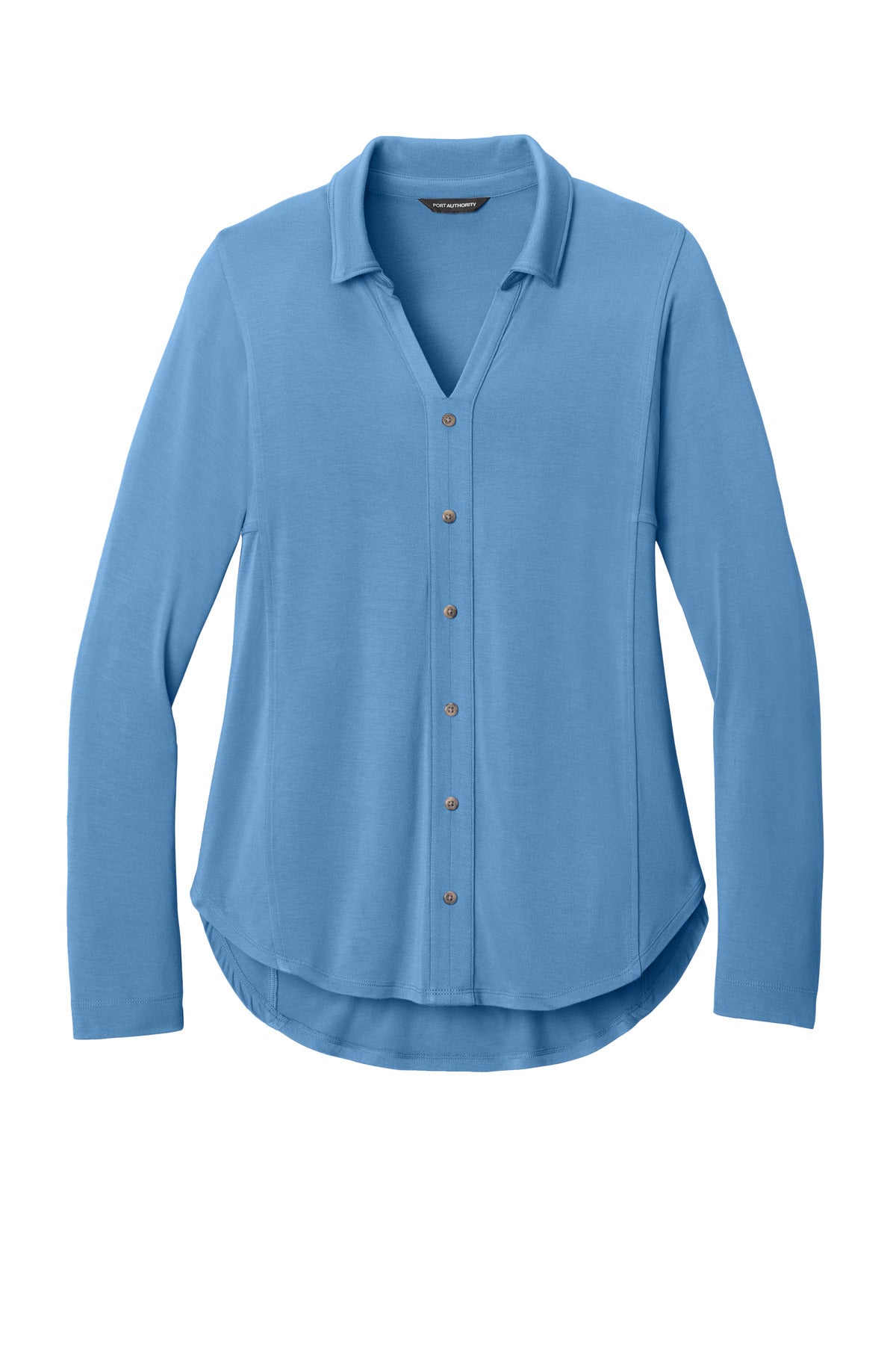 Port Authority Women's Luxe Knit Button Tunic - Carolina Blue