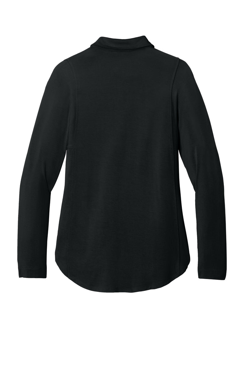 Port Authority Women's Luxe Knit Button Tunic - Deep Black