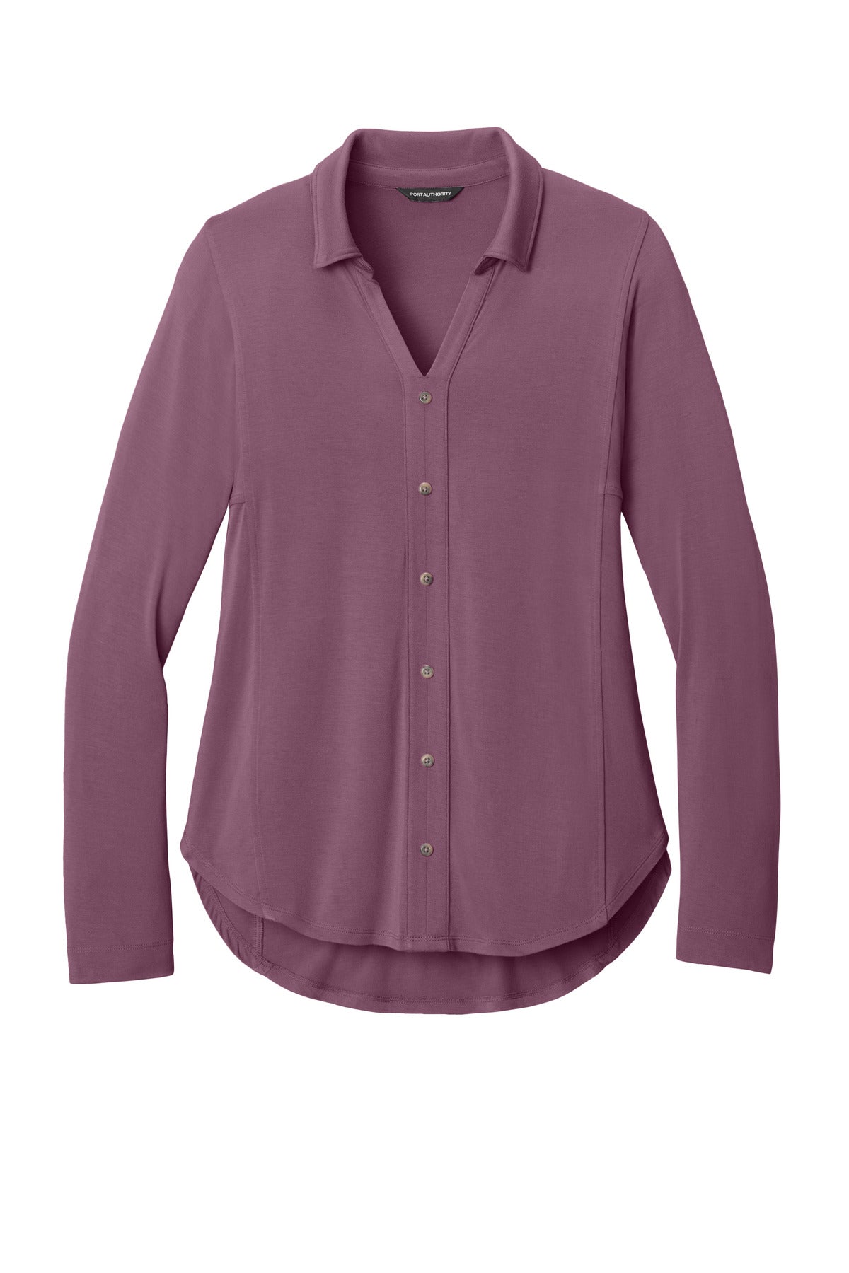 Port Authority Women's Luxe Knit Button Tunic - Purple Mist
