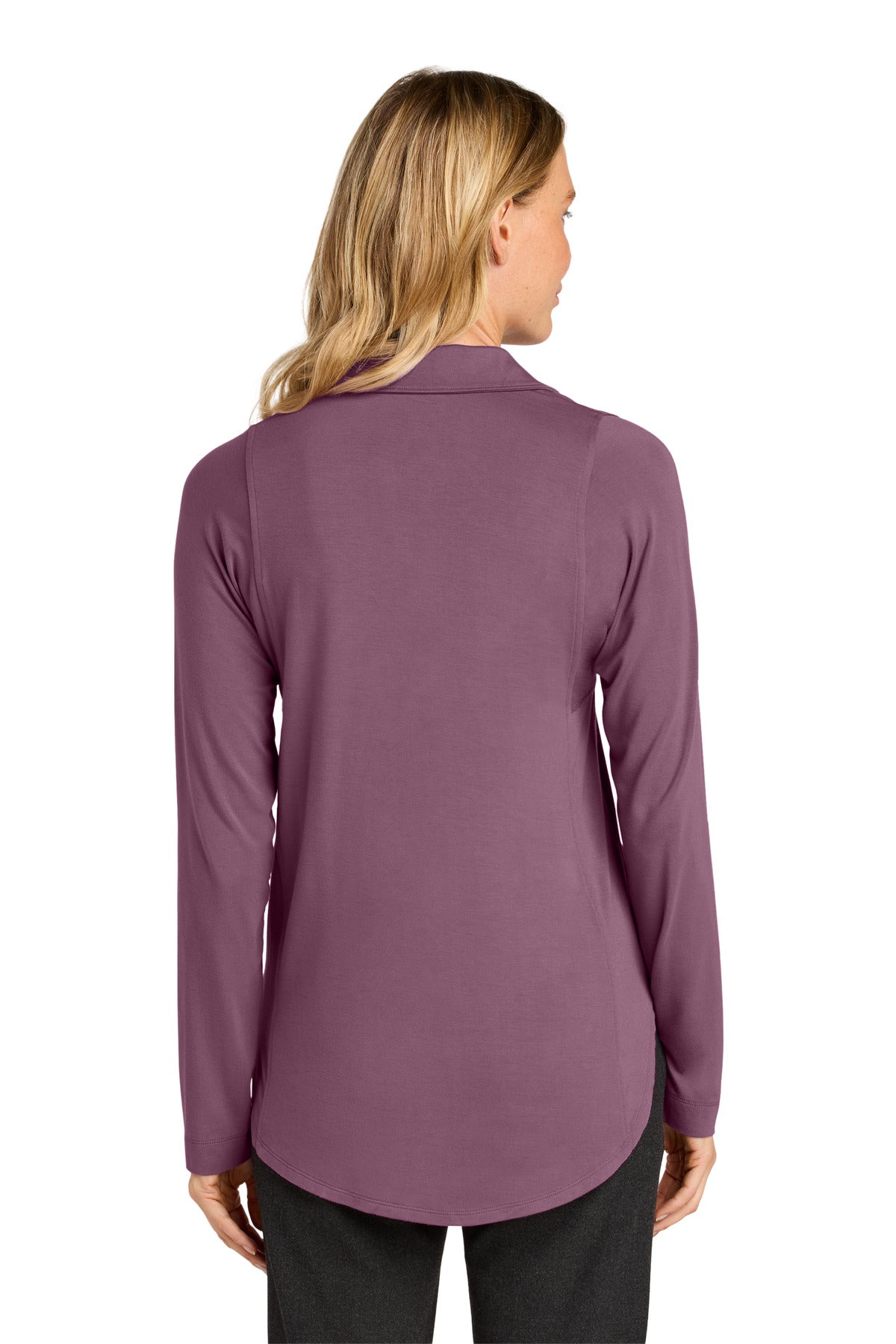 Port Authority Women's Luxe Knit Button Tunic - Purple Mist