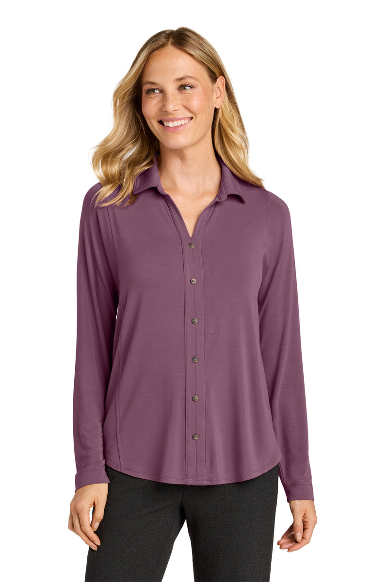 Port Authority Women's Luxe Knit Button Tunic - Purple Mist