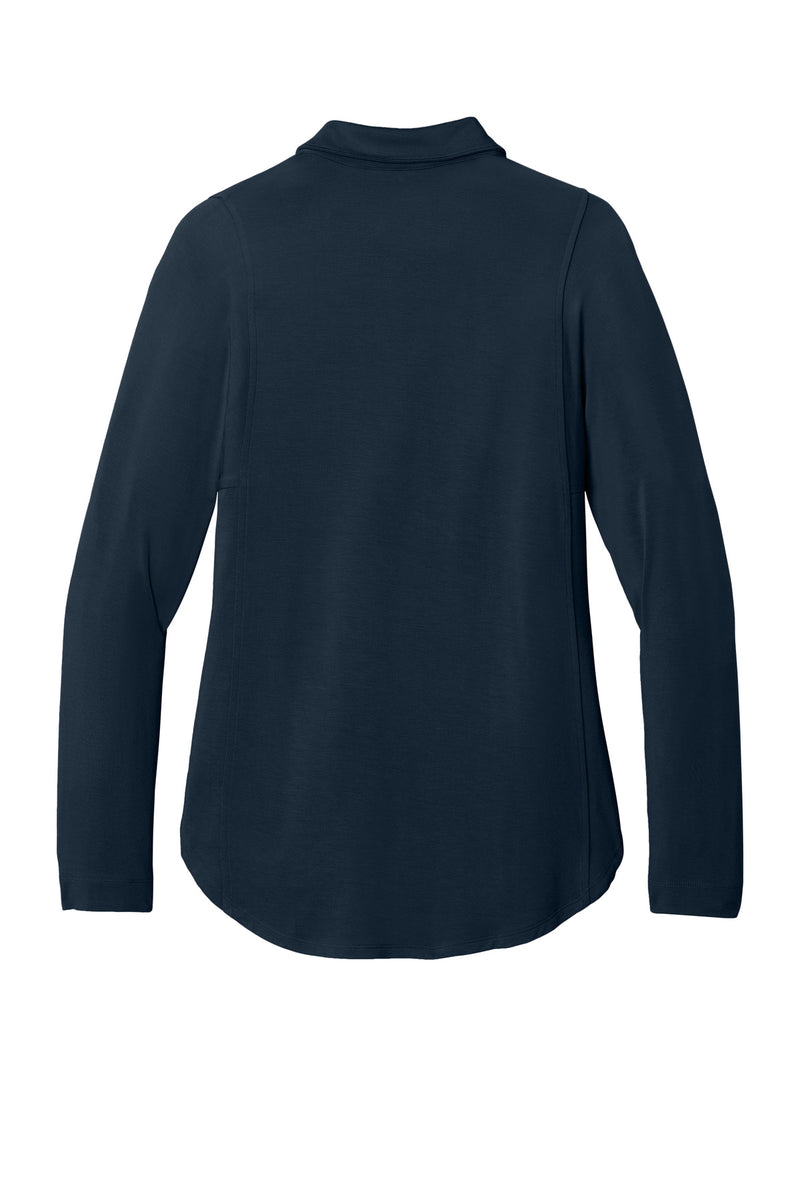 Port Authority Women's Luxe Knit Button Tunic - River Blue Navy