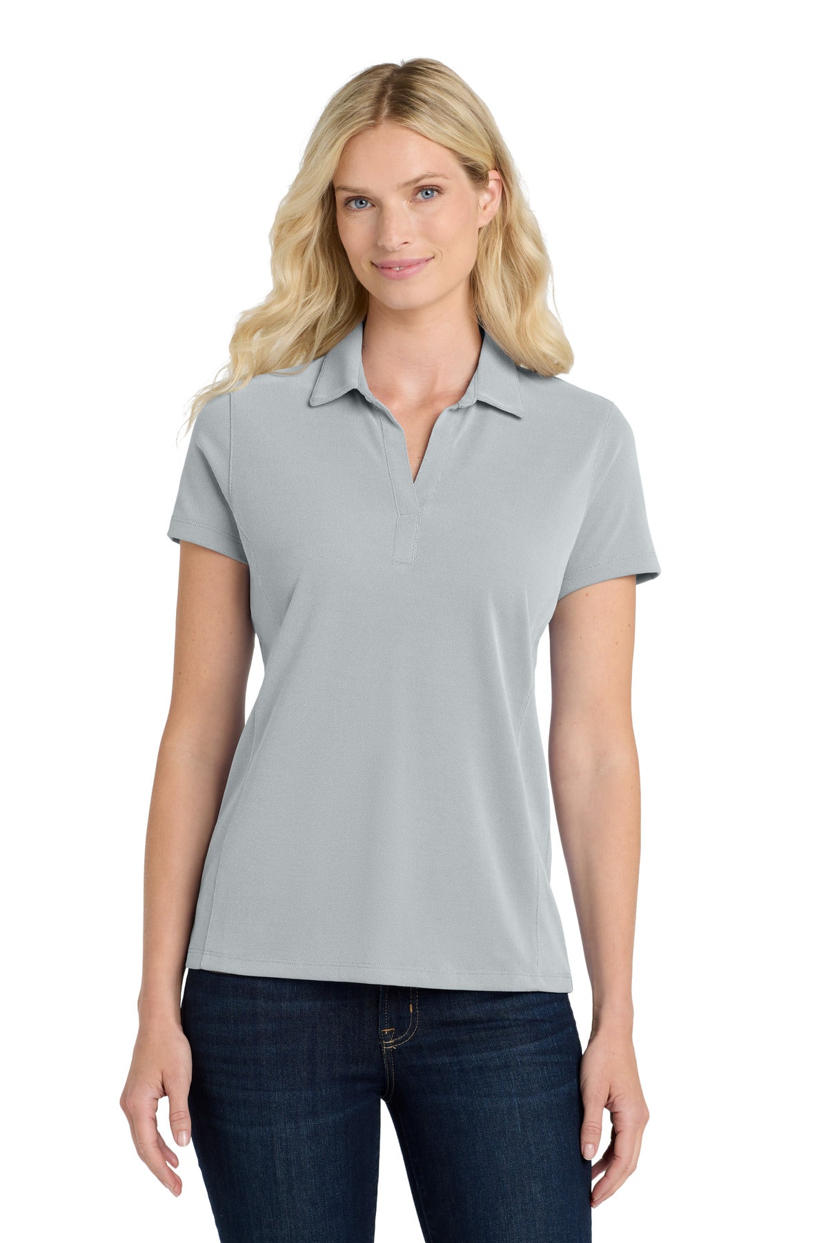 Port Authority  Women's Poly Oxford Pique Polo - Gusty Grey