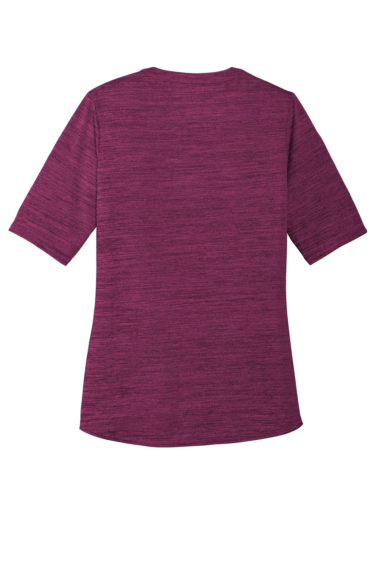 Port Authority  Women's Stretch Heather Open Neck Top - Violet Purple/ Black