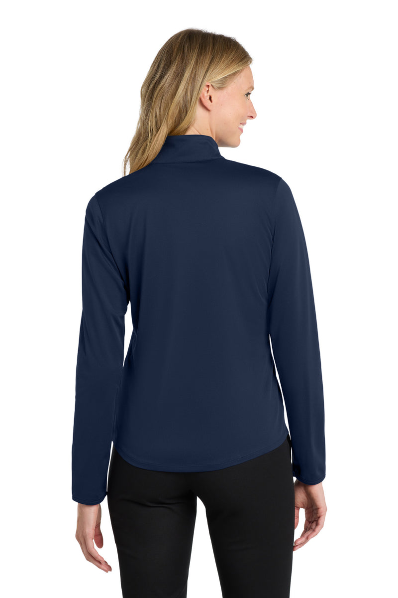 Port Authority  Women's Silk Touch  Performance 1/4-Zip - Navy/ Steel Grey