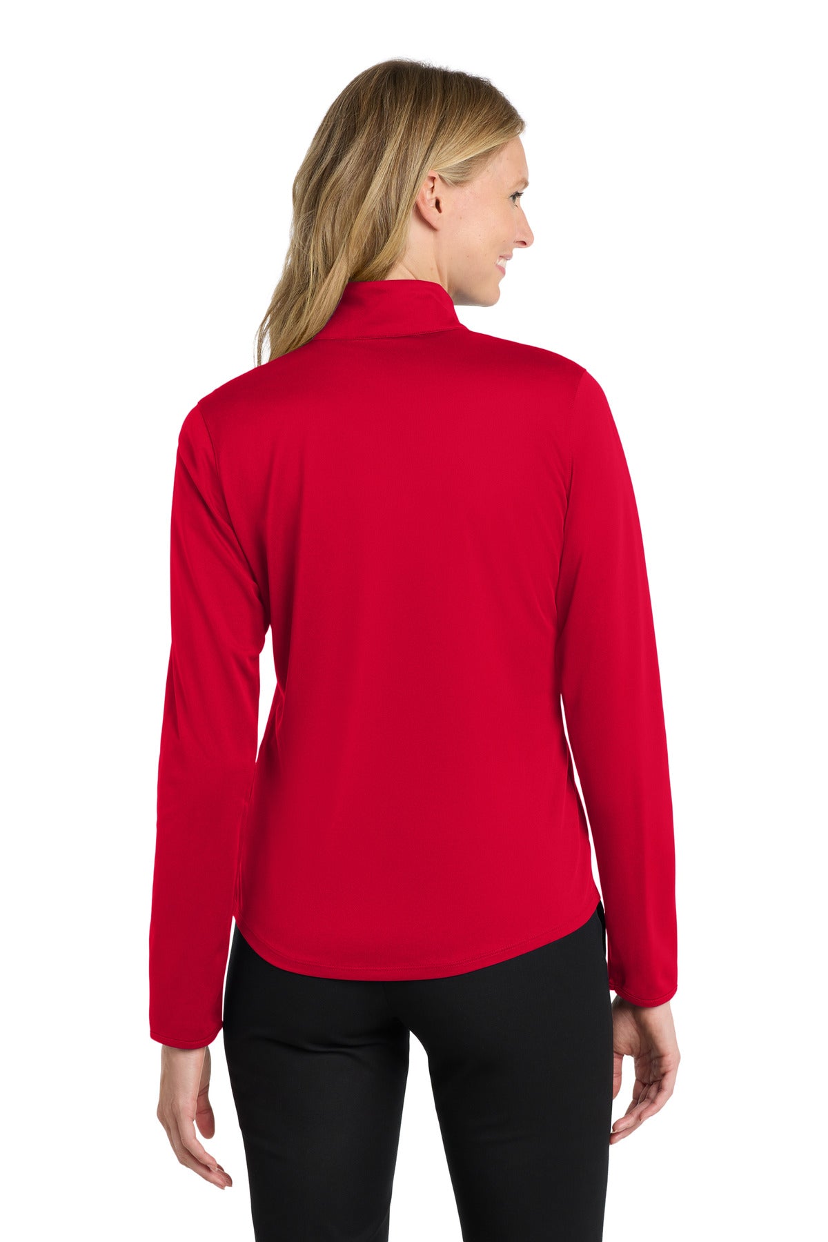 Port Authority  Women's Silk Touch  Performance 1/4-Zip - Red/ Black