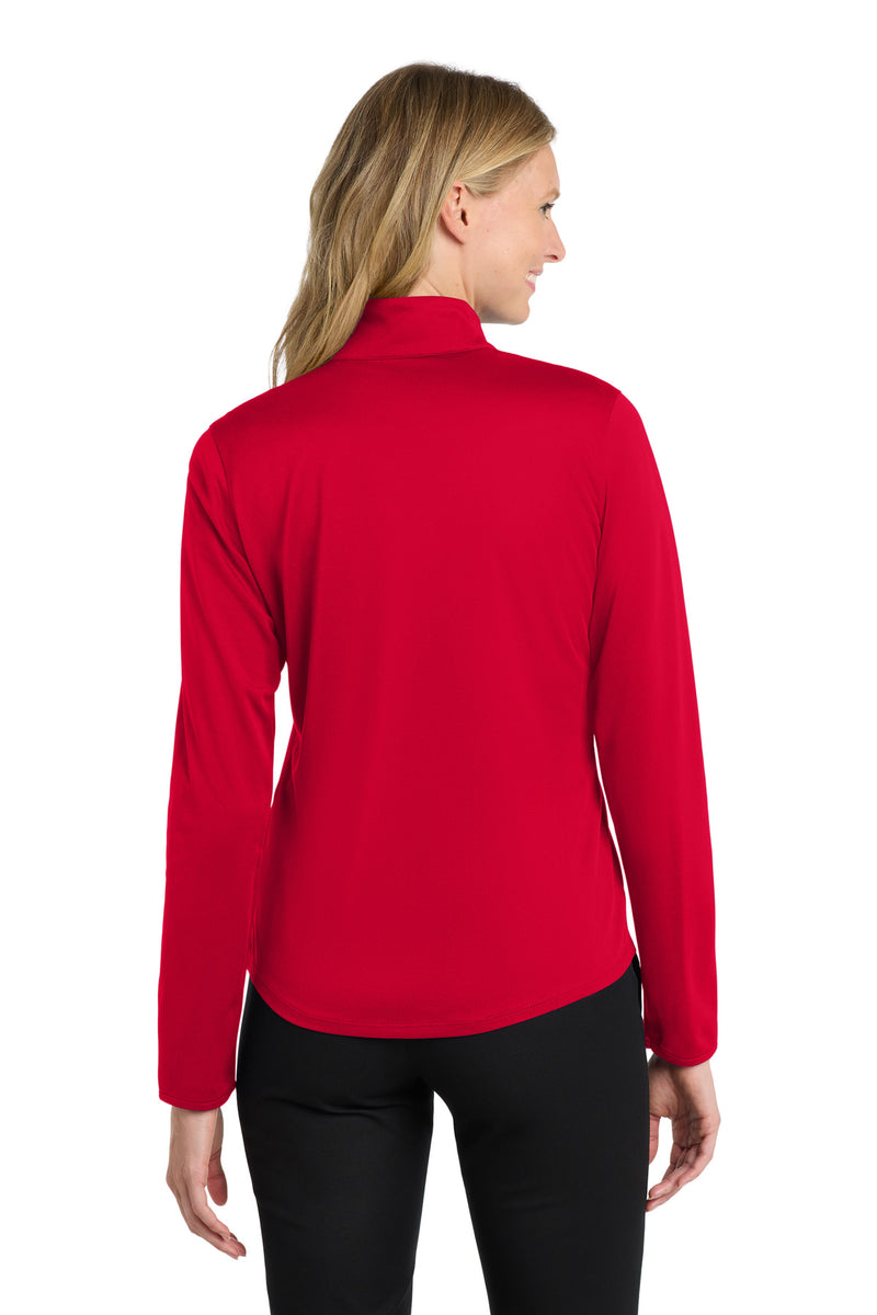 Port Authority  Women's Silk Touch  Performance 1/4-Zip - Red/ Black