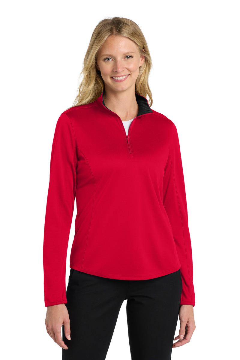Port Authority  Women's Silk Touch  Performance 1/4-Zip - Red/ Black