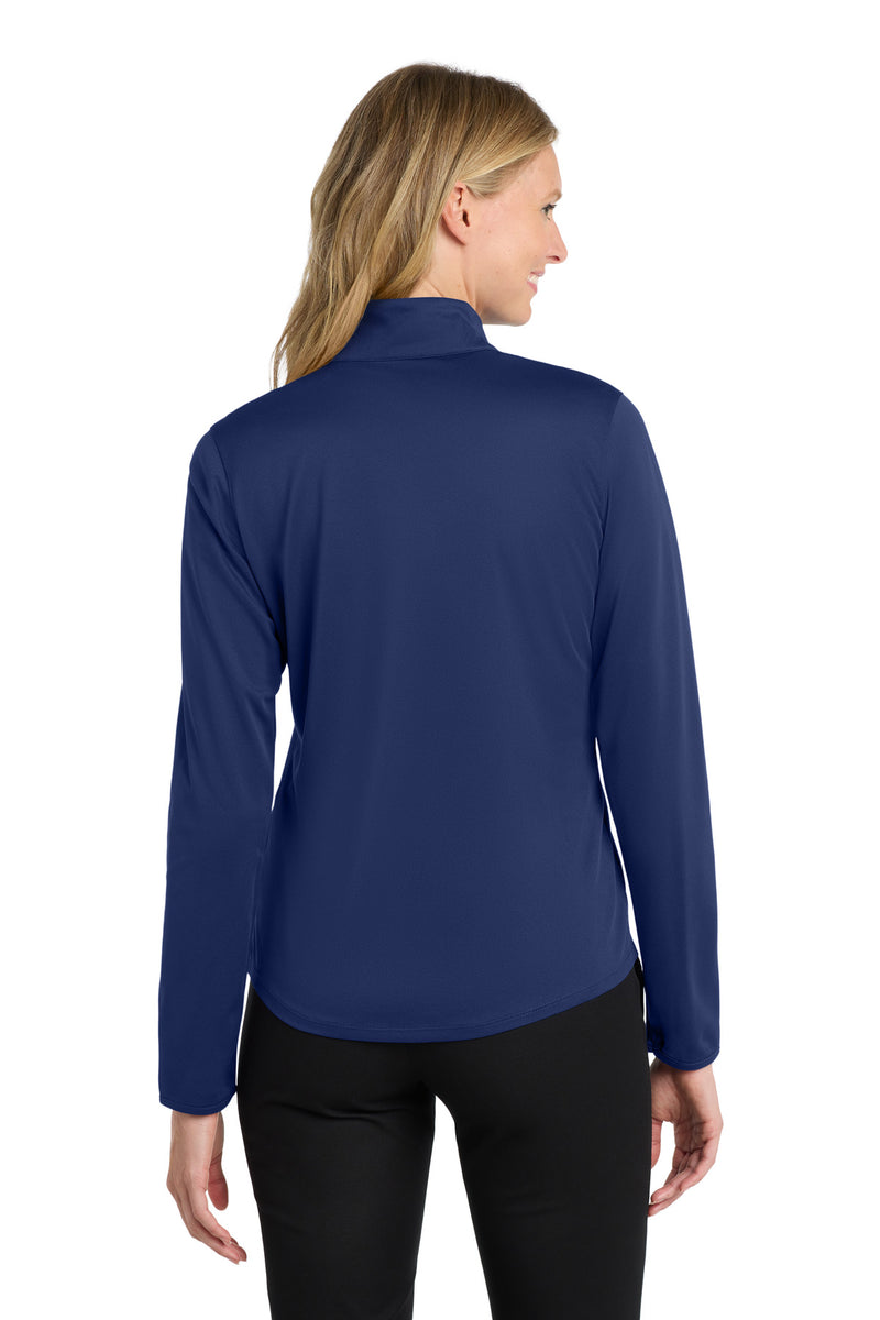 Port Authority  Women's Silk Touch  Performance 1/4-Zip - Royal/ Steel Grey