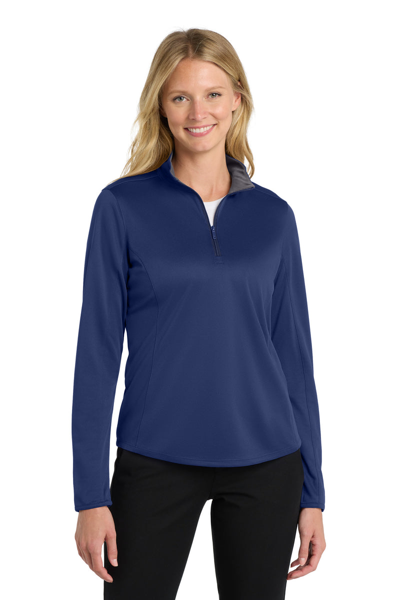 Port Authority  Women's Silk Touch  Performance 1/4-Zip - Royal/ Steel Grey
