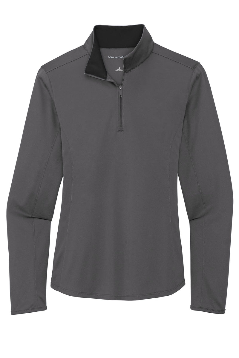 Port Authority  Women's Silk Touch  Performance 1/4-Zip - Steel Grey/ Black