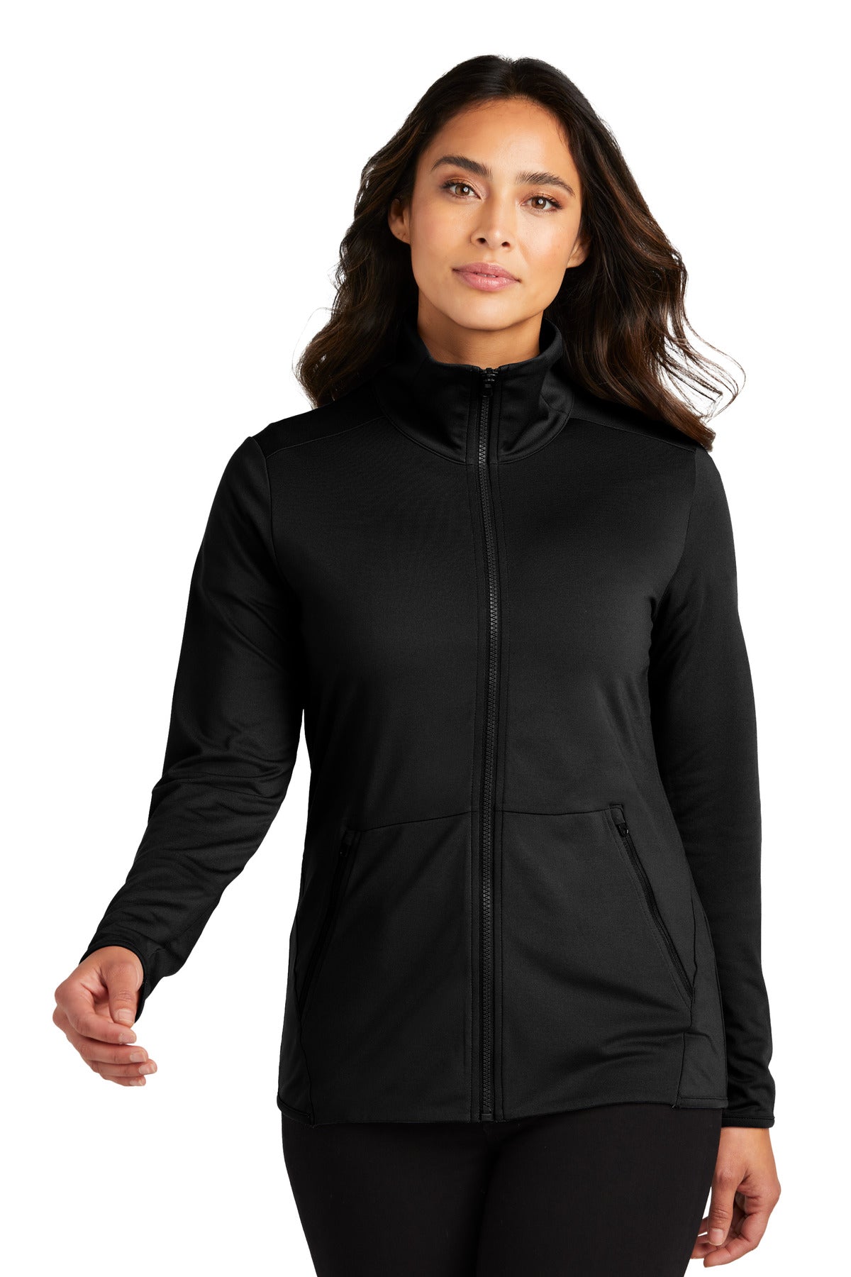 Port Authority Women's Accord Stretch Fleece Full-Zip - Black