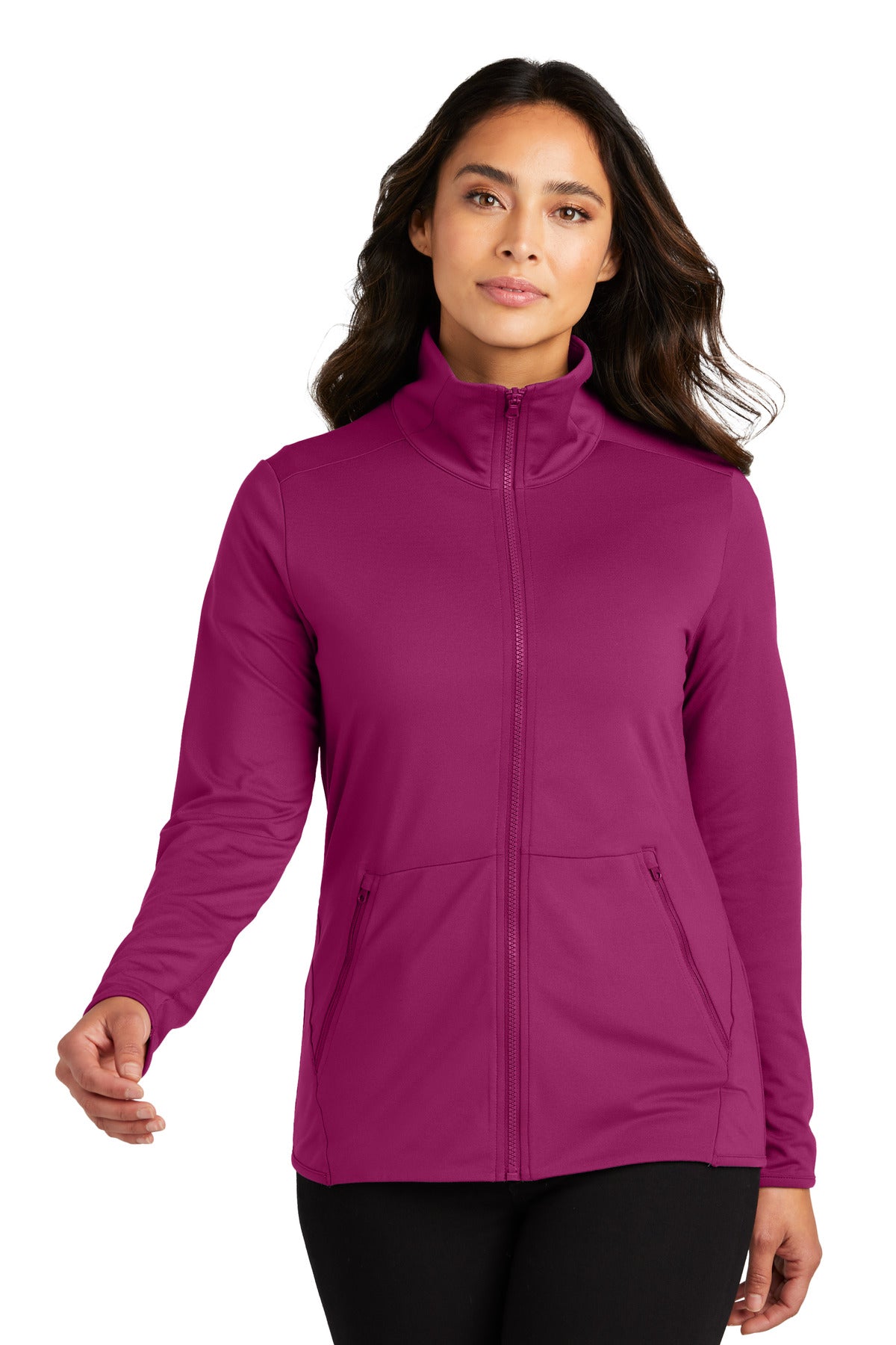 Port Authority Women's Accord Stretch Fleece Full-Zip - Wine
