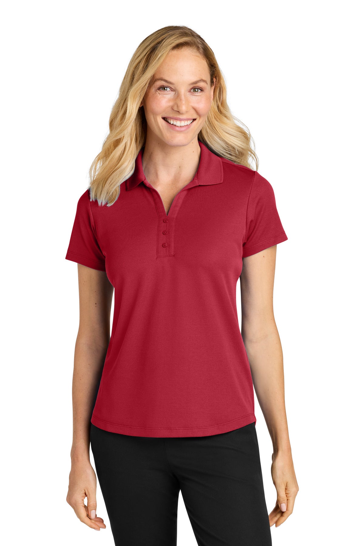 Port Authority Women's Plaited Pique Polo - Rich Red
