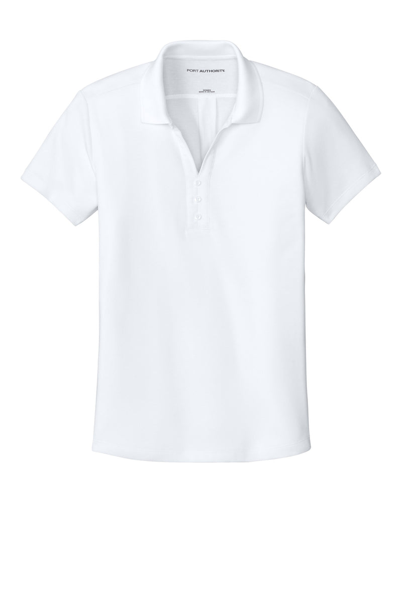 Port Authority Women's Plaited Pique Polo - White