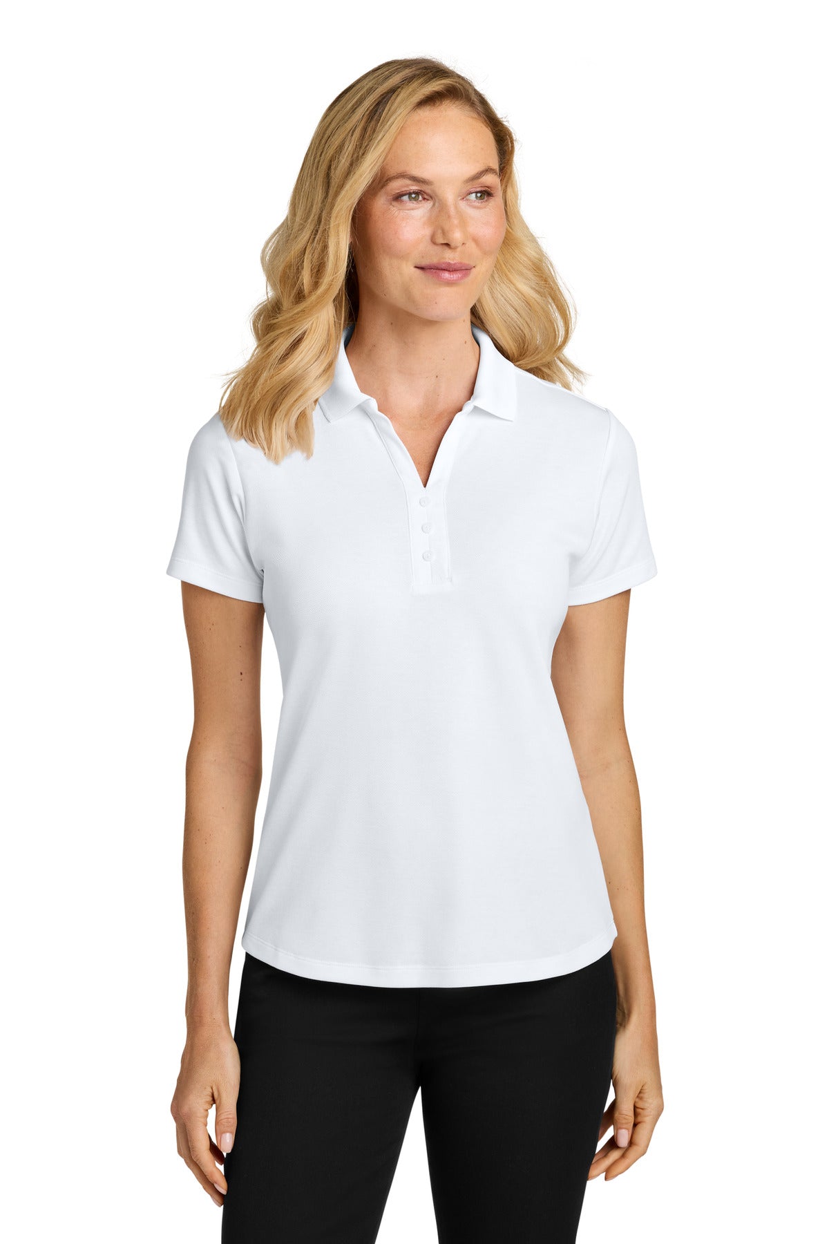 Port Authority Women's Plaited Pique Polo - White