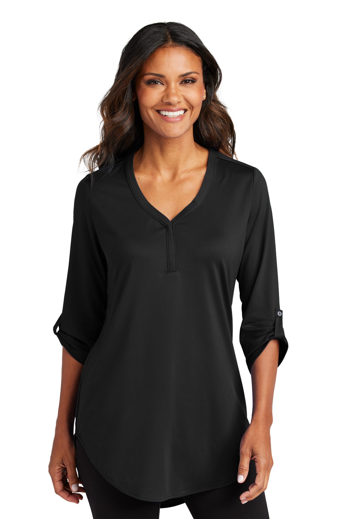 Port Authority Women's City Stretch 3/4-Sleeve Tunic - Black