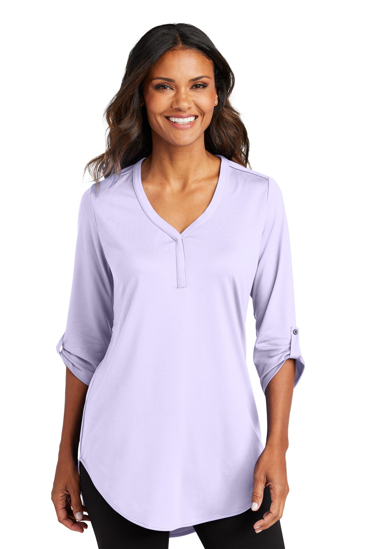 Port Authority Women's City Stretch 3/4-Sleeve Tunic - Bright Lavender