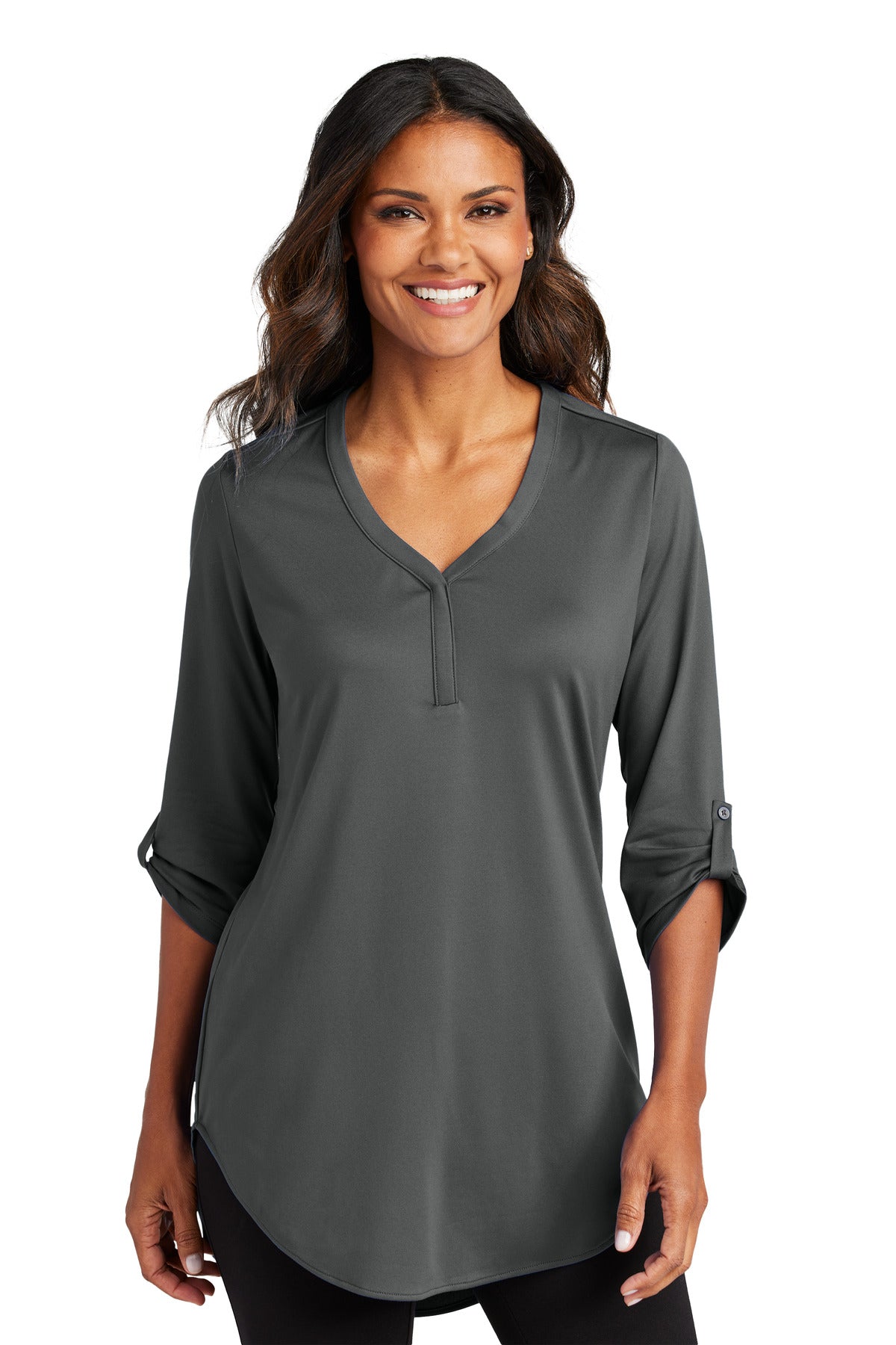 Port Authority Women's City Stretch 3/4-Sleeve Tunic - Graphite