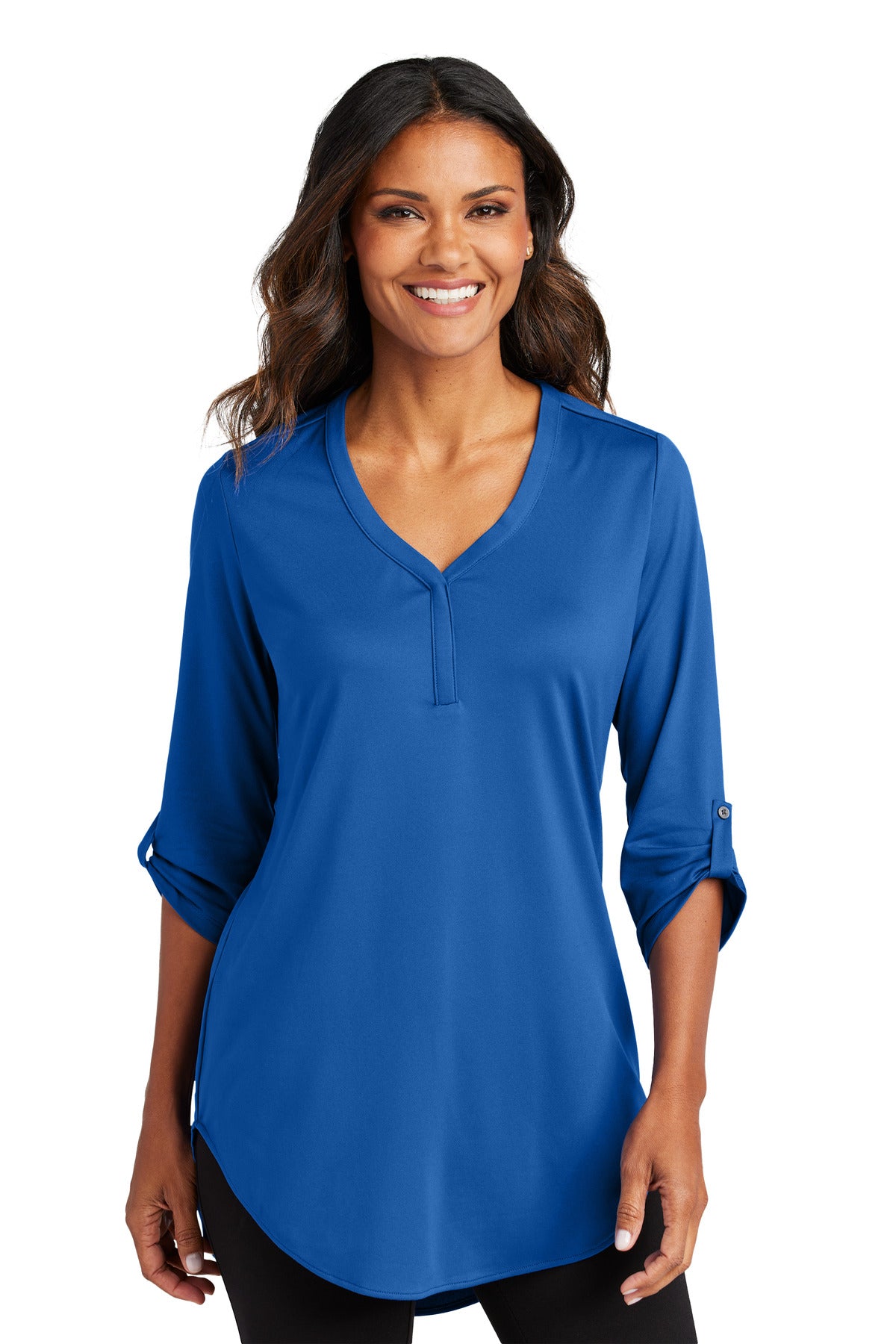 Port Authority Women's City Stretch 3/4-Sleeve Tunic - True Blue